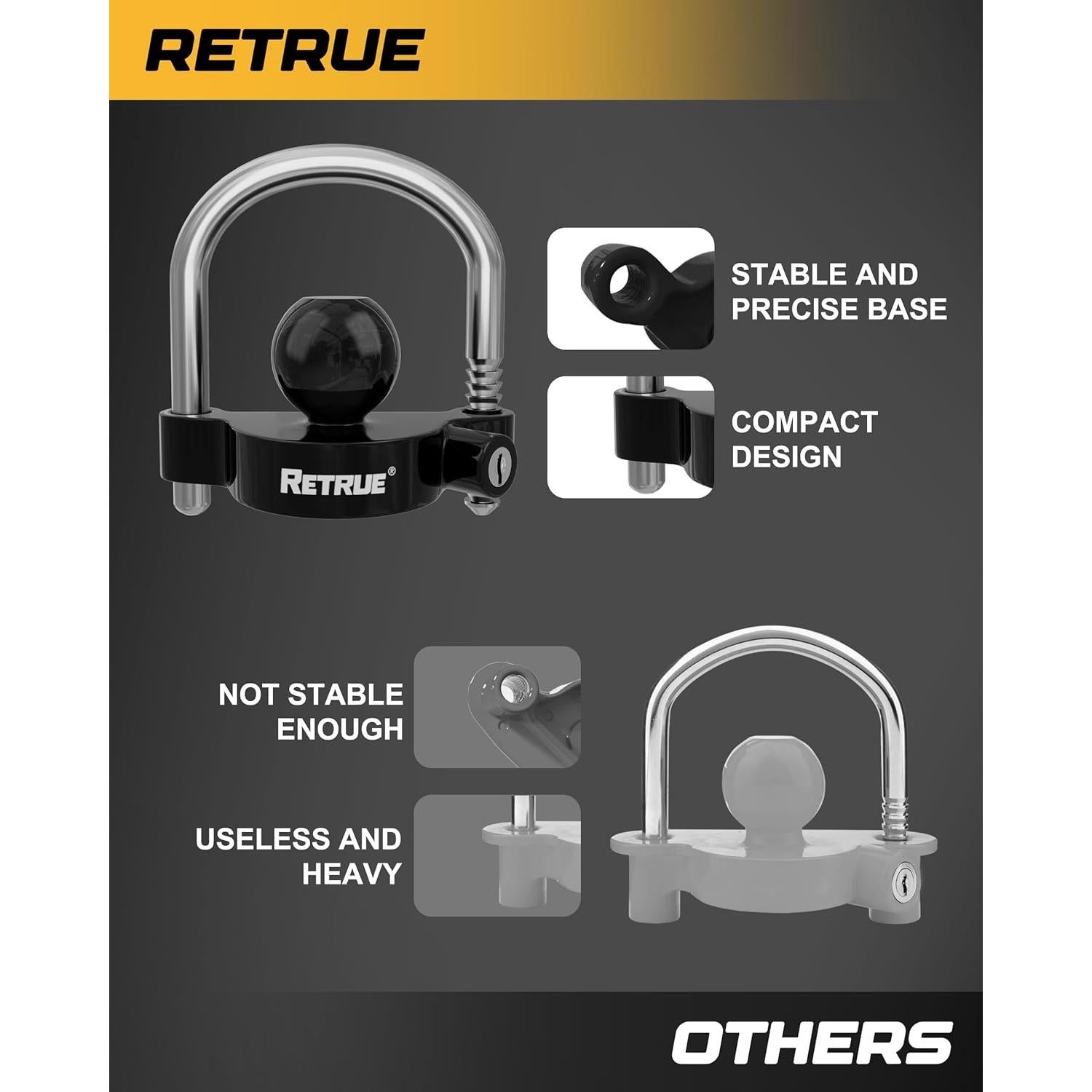 Cerradura Universal para Acoplador de Remolque RETRUE 0.69 kg