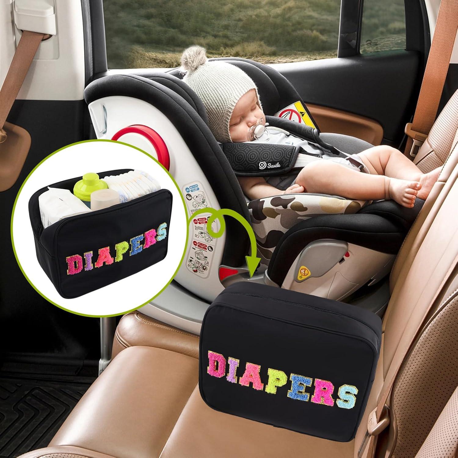 Bolsa de Pañales Portátil Sweet Lion Negra Impermeable