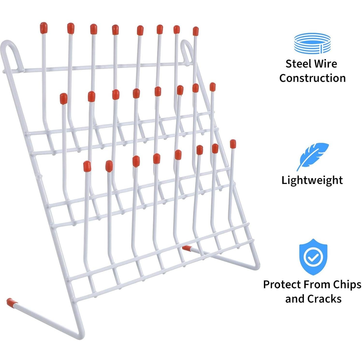 Soporte de Secado de Laboratorio OUNONA para 24 Botellas