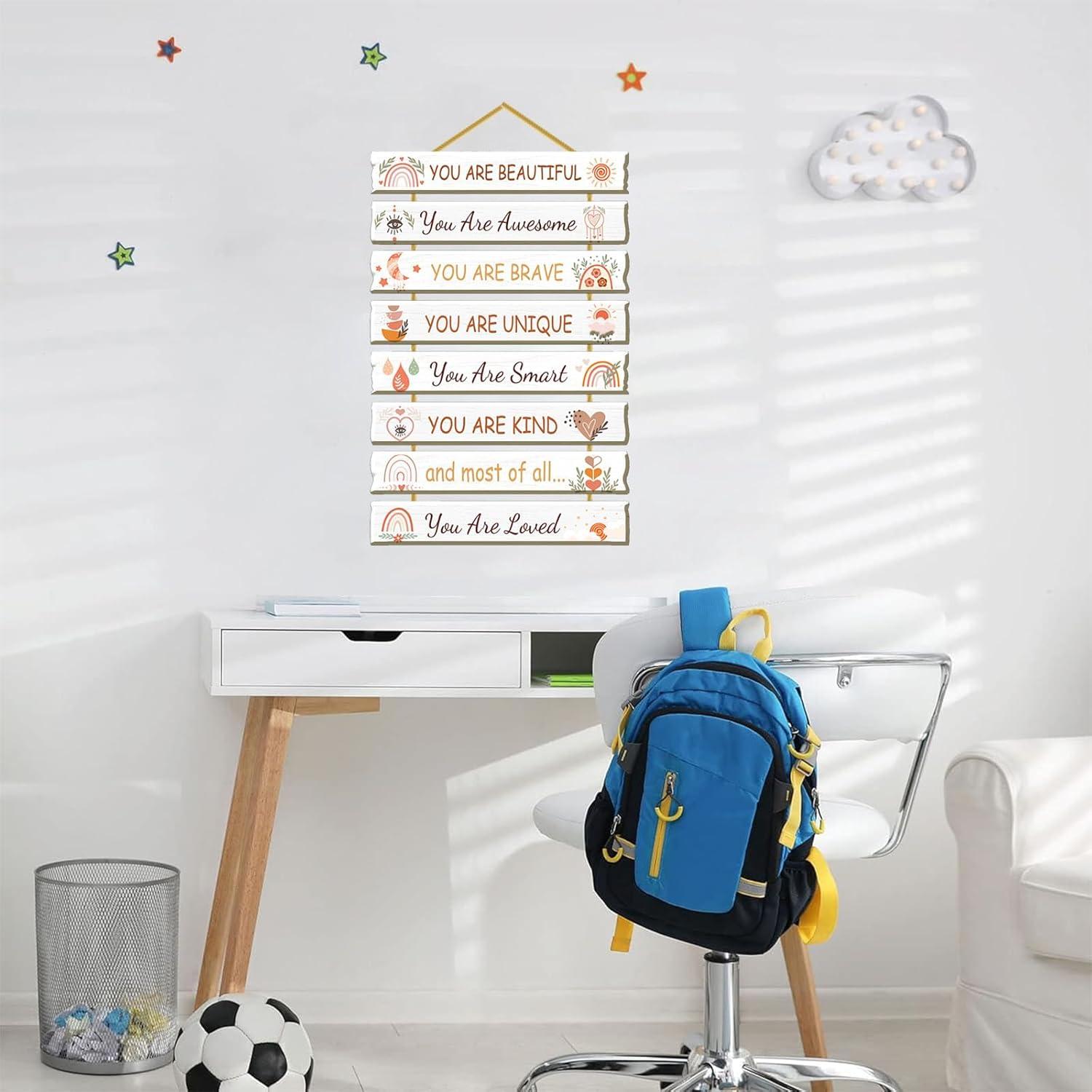 Decoración de Pared Boho Rutiyoka para Niñas - 8 Piezas MDF