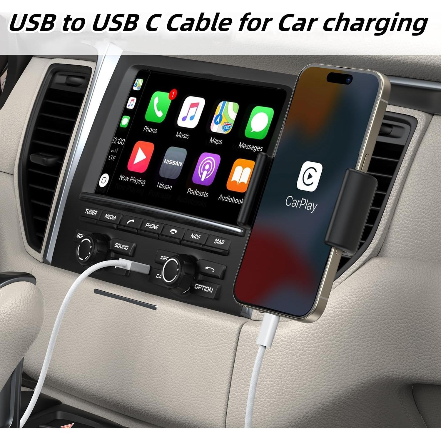 Paquete de 2 Cables USB-A a USB-C 0.91 m Hefaao Carga Rápida