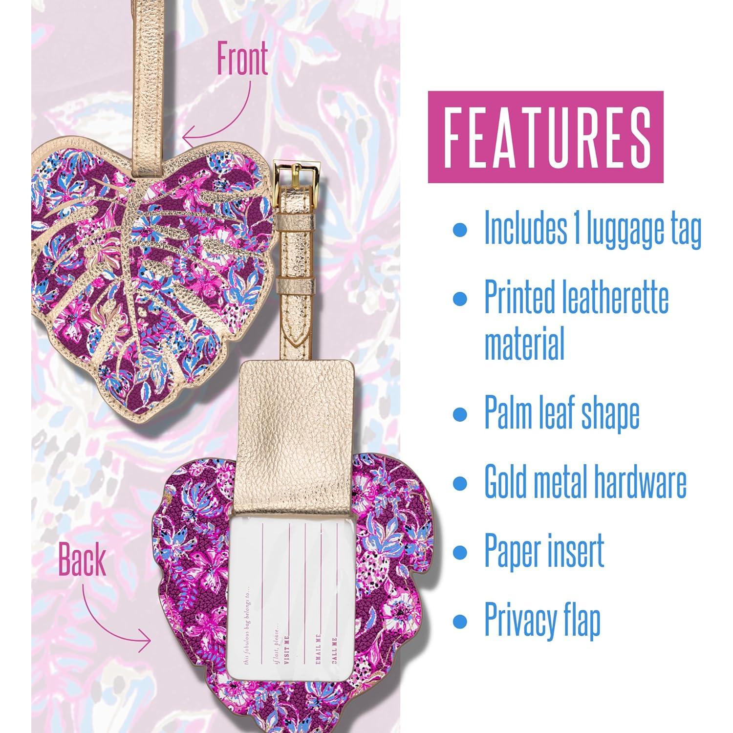 Etiqueta de Equipaje Lilly Pulitzer Cereza Amarena Cuero Vegano