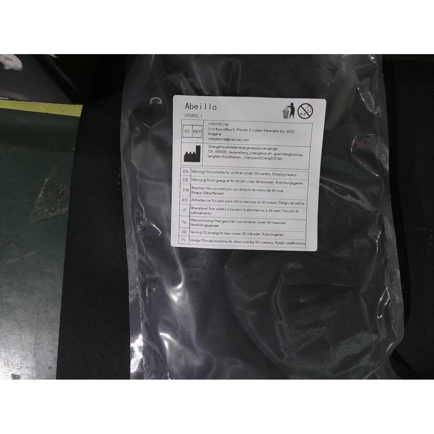 Gorro de Ducha Reutilizable Abeillo Triple Capa Impermeable Negro