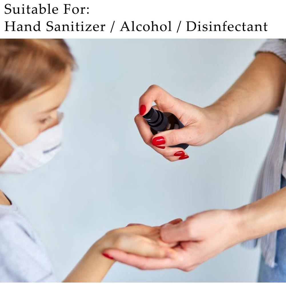 Juego de 18 Botellas de Spray de Vidrio Ámbar 60ml