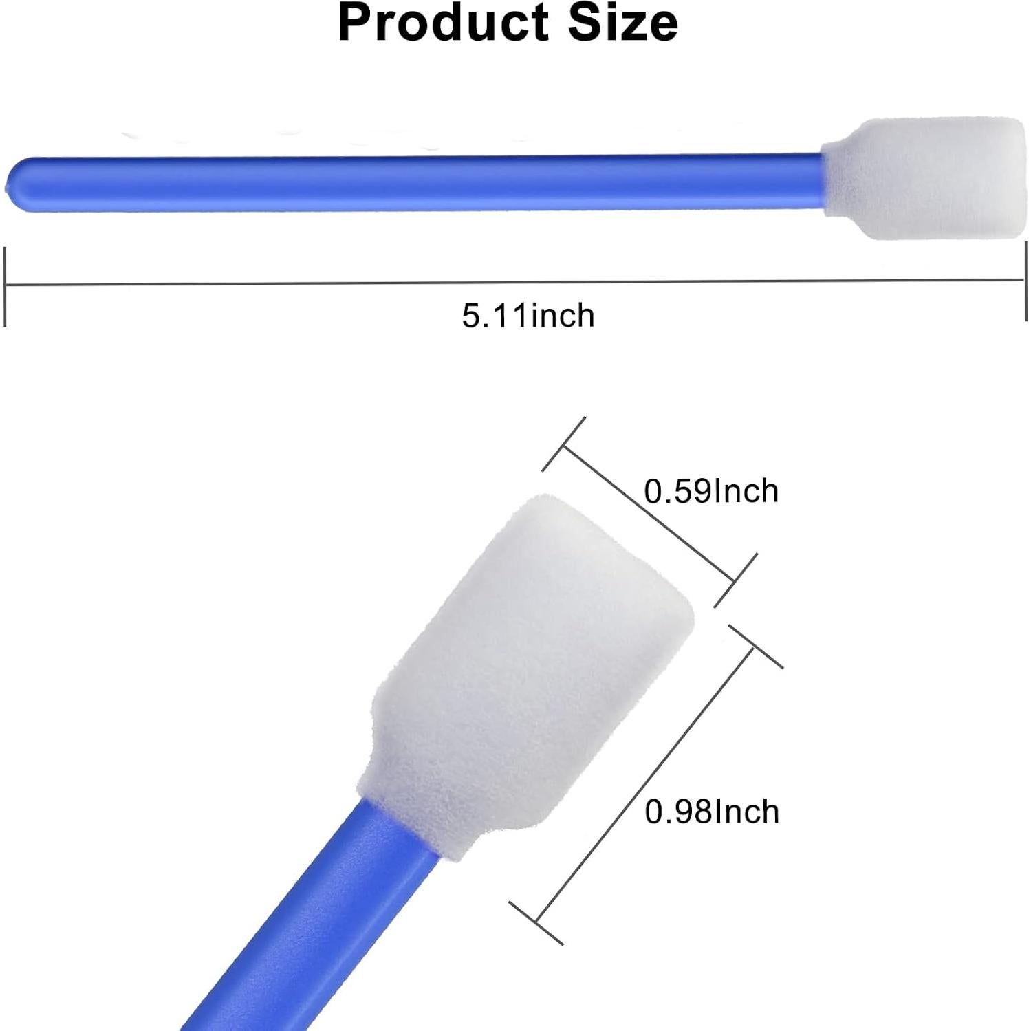 100 Palitos de Limpieza de Espuma Rectangulares Ziznba 128mm
