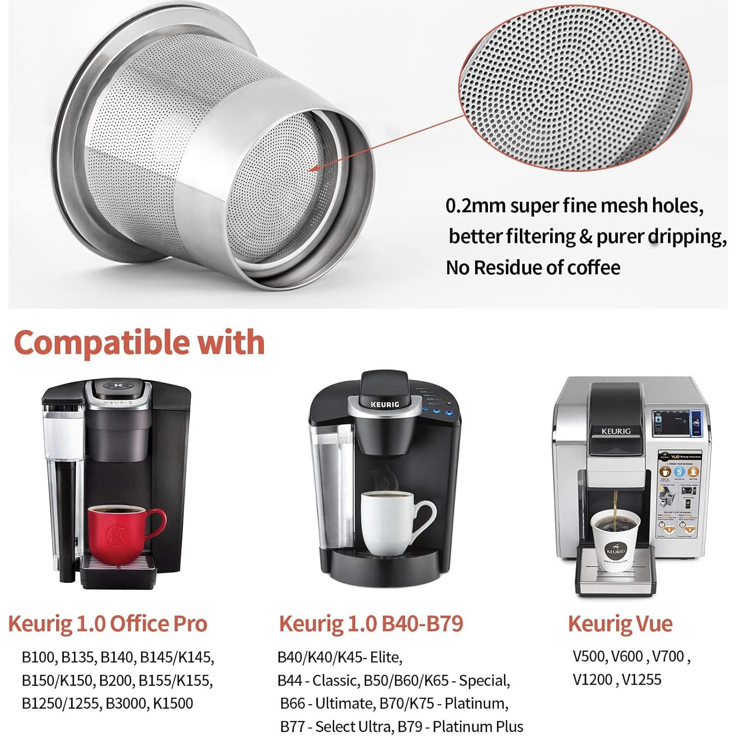 Filtro K Cup reutilizable RUOYING de acero inoxidable 1 unidad