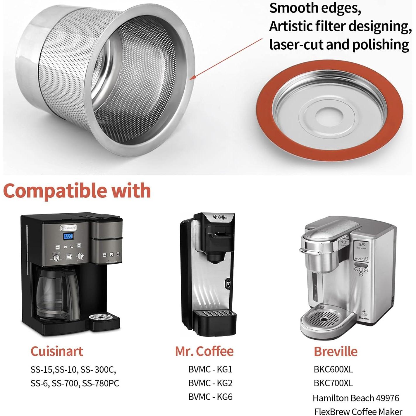 Filtro K Cup reutilizable RUOYING de acero inoxidable 1 unidad