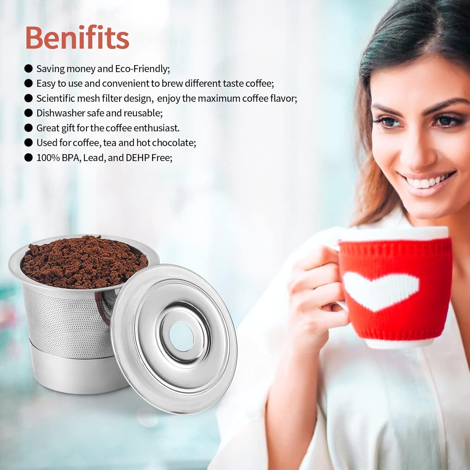 Filtro K Cup reutilizable RUOYING de acero inoxidable 1 unidad