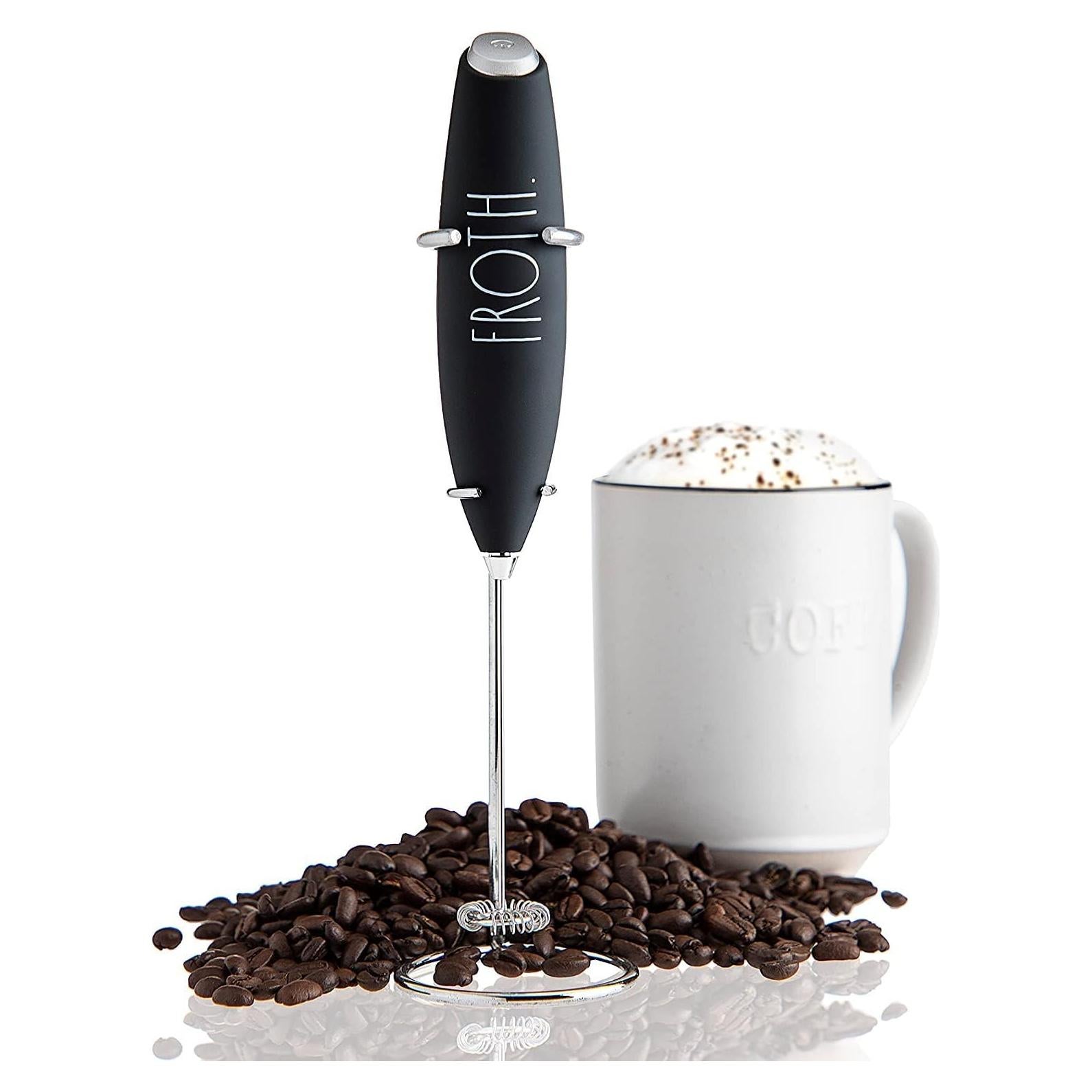 Espumador de Leche Eléctrico Rae Dunn Negro - Mezclador de Bebidas