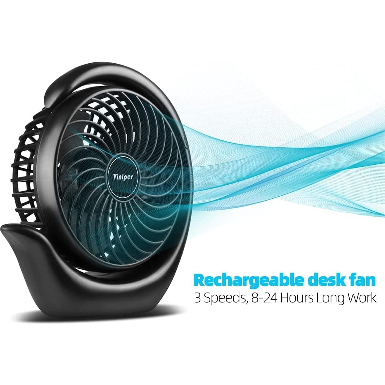 Ventilador Portátil Viniper ZLS-87 USB 3 Velocidades Rosa