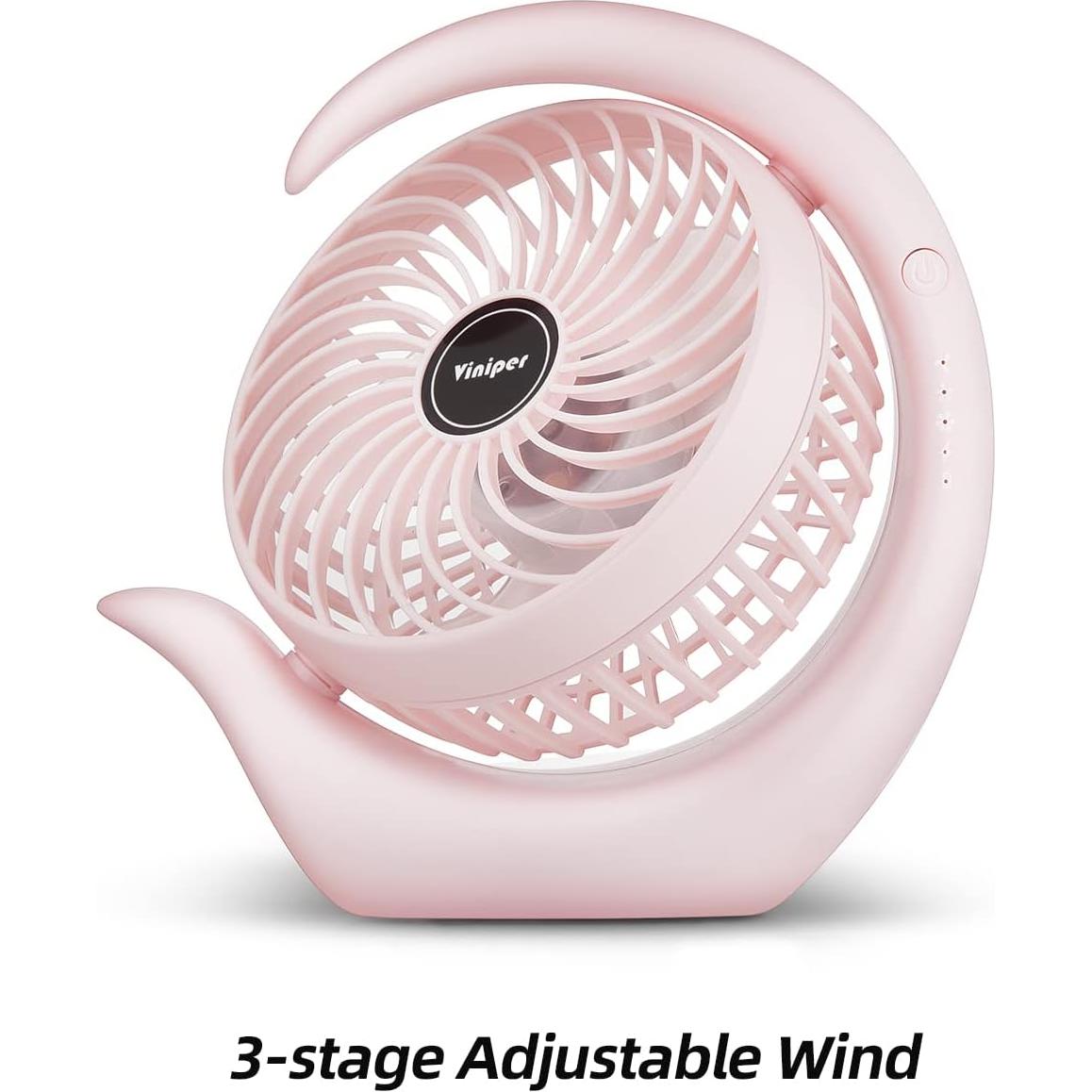 Ventilador Portátil Viniper ZLS-87 USB 3 Velocidades Rosa