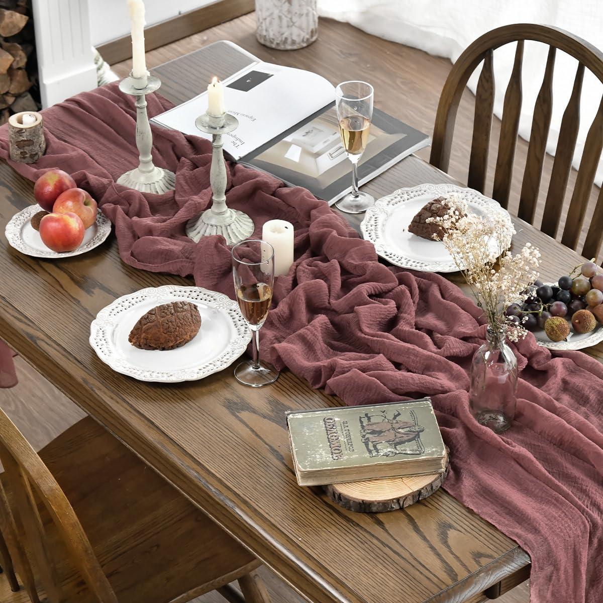 Corredor de Mesa Artoid Mode 120 cm Poliester Rosa Polvoriento