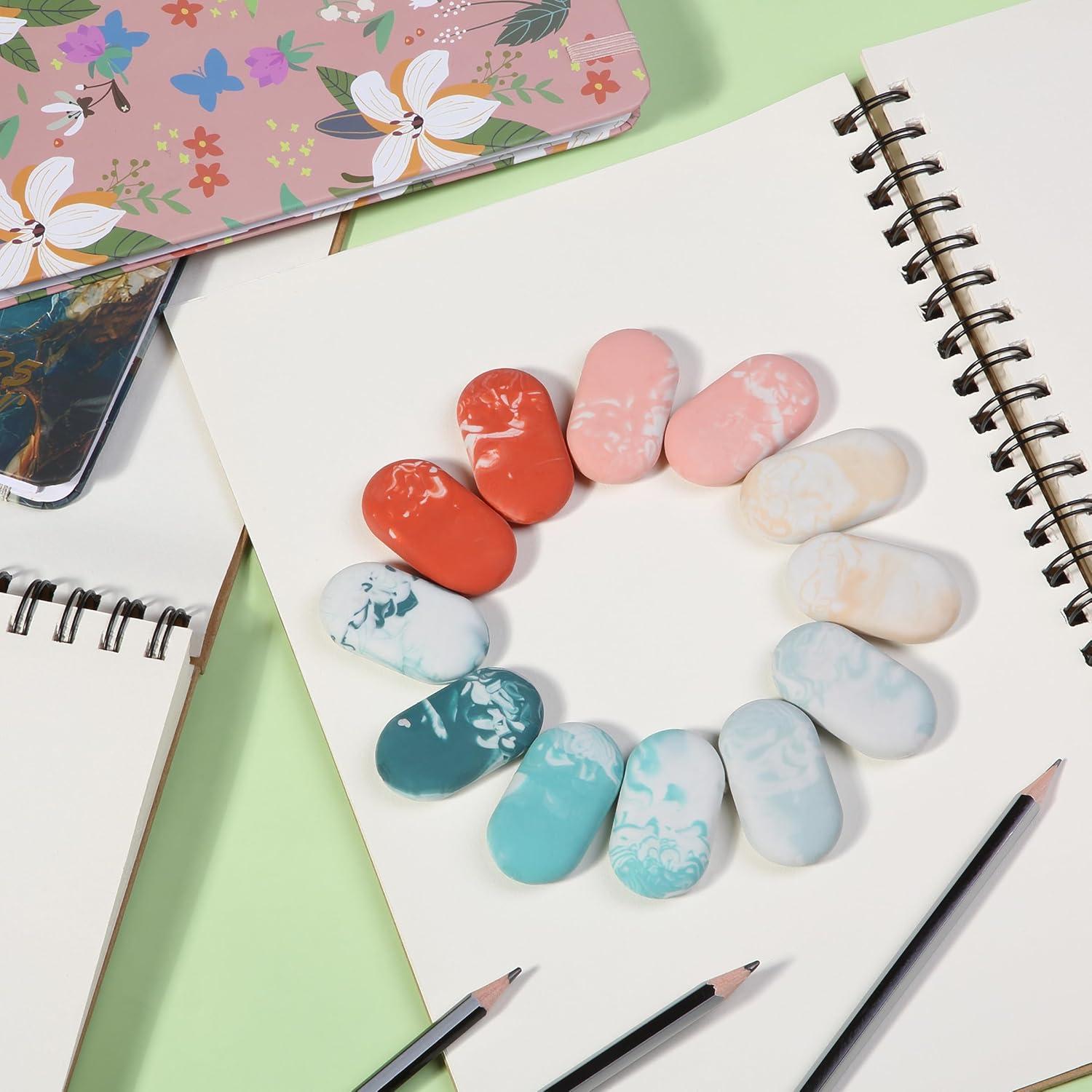 Borradores Mr. Pen 12 pcs Coral Océano Goma Sin Látex