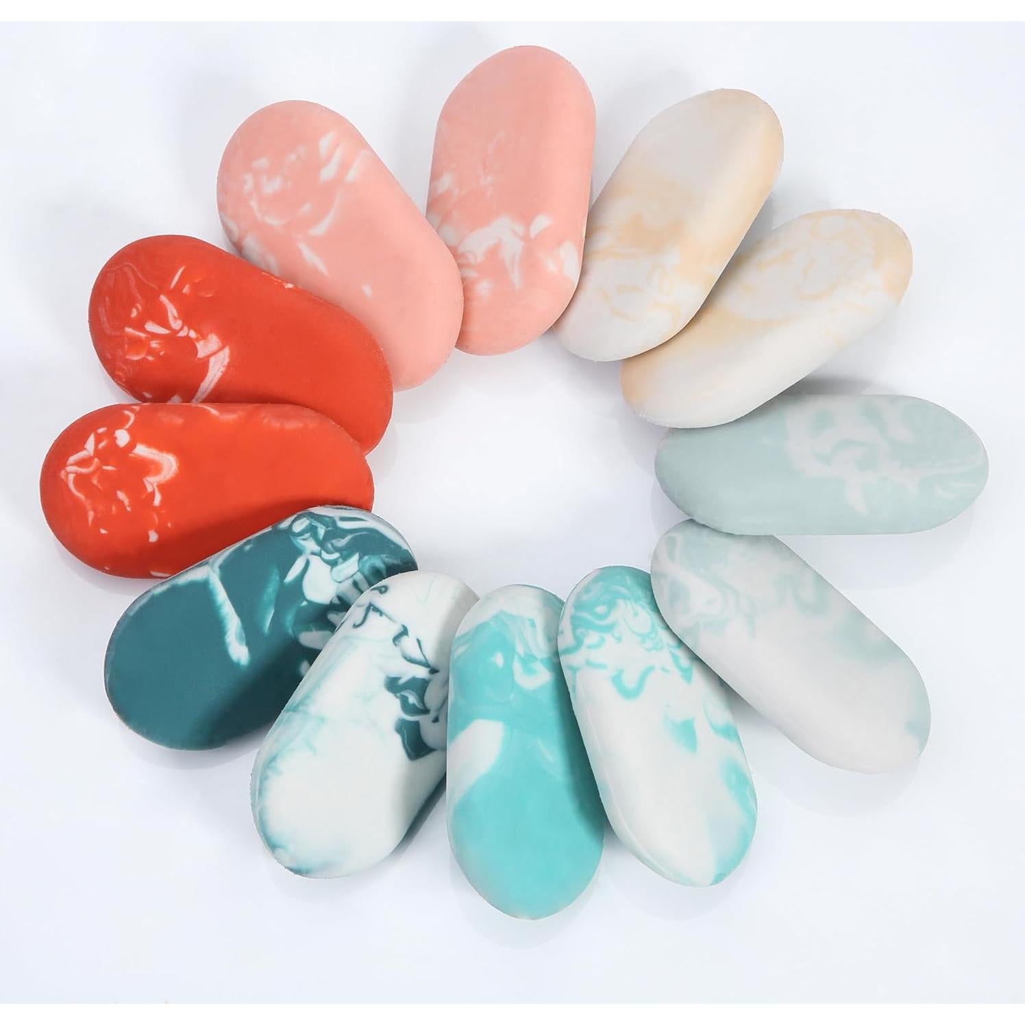 Borradores Mr. Pen 12 pcs Coral Océano Goma Sin Látex