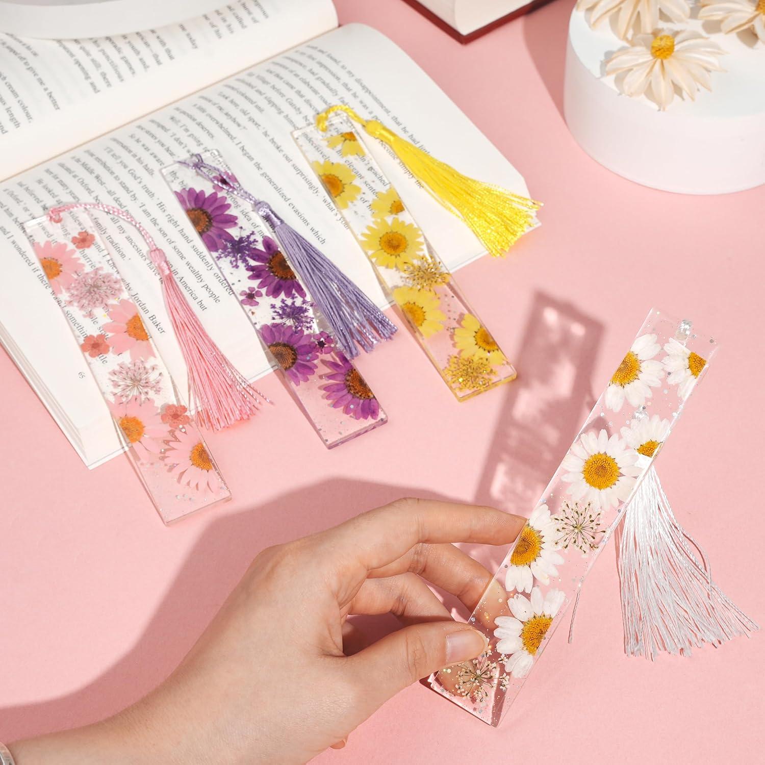 4 Marcadores de Flores Secas HLQHXWHZT con Borlas 14 cm