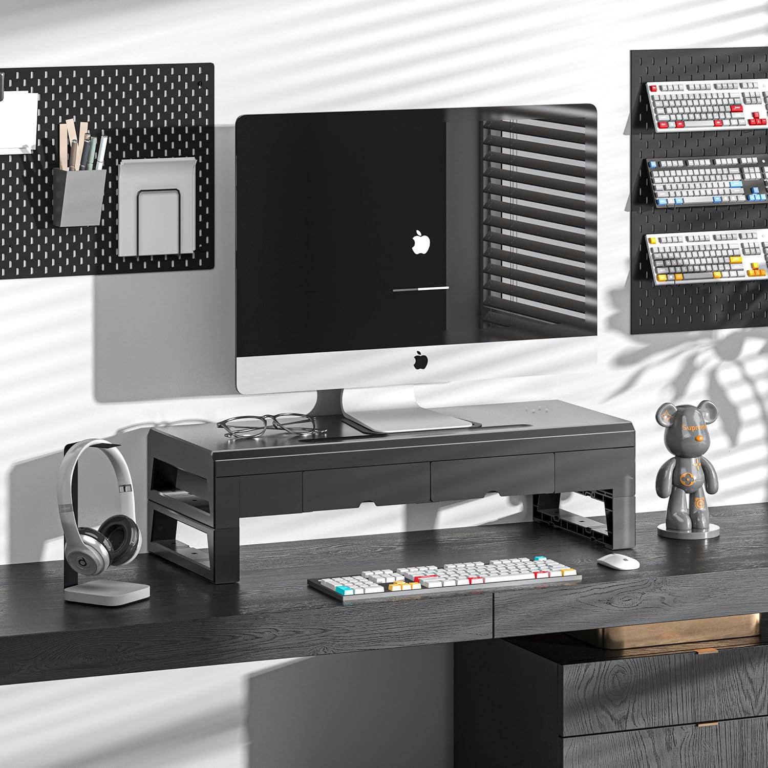 Soporte Elevador para Monitor Geckostroll con 2 Cajones 54.6 cm