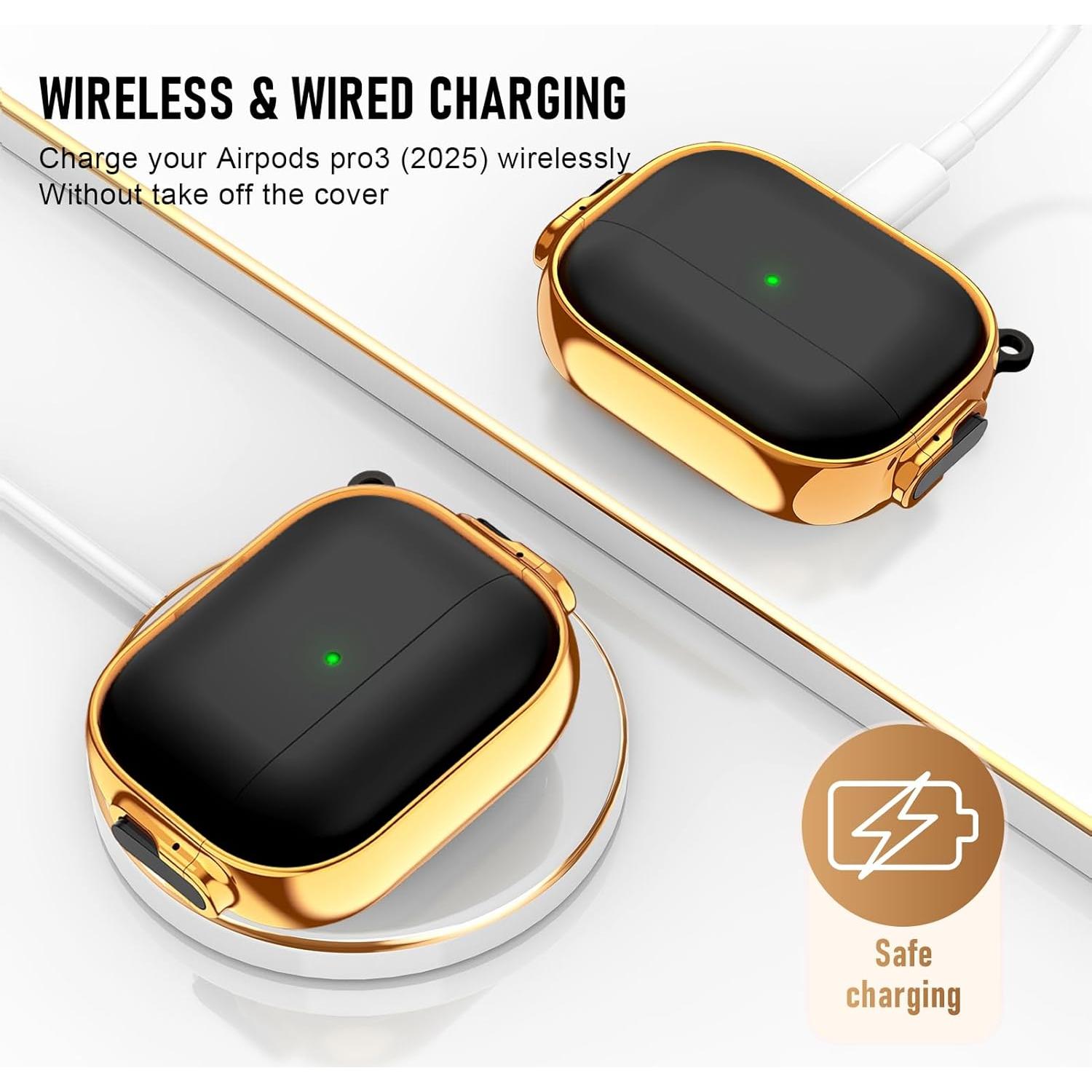 Funda de Silicona Maxjoy para AirPods Pro 3 (2025) con Kit de Limpieza