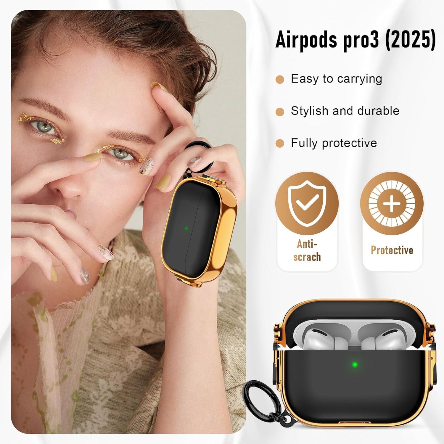 Funda de Silicona Maxjoy para AirPods Pro 3 (2025) con Kit de Limpieza
