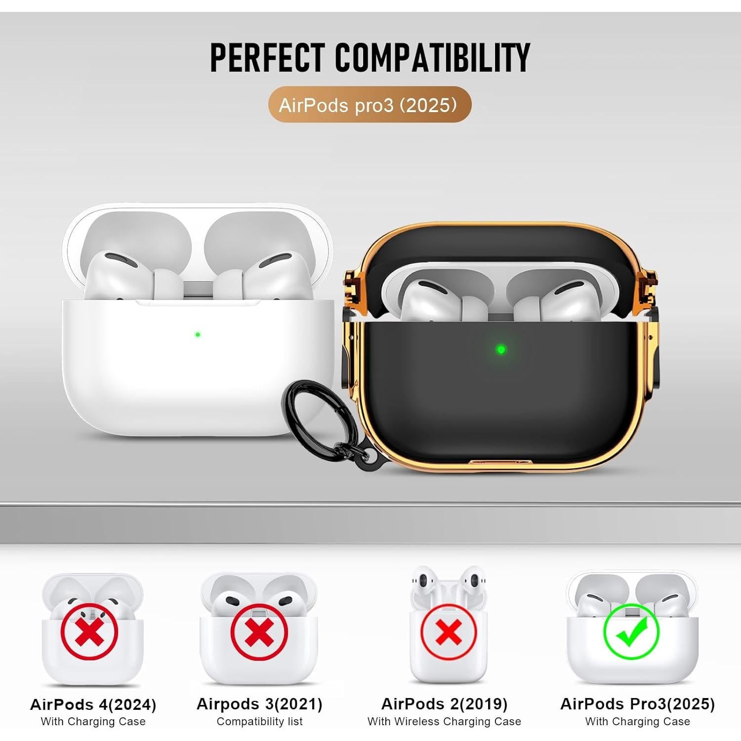 Funda de Silicona Maxjoy para AirPods Pro 3 (2025) con Kit de Limpieza
