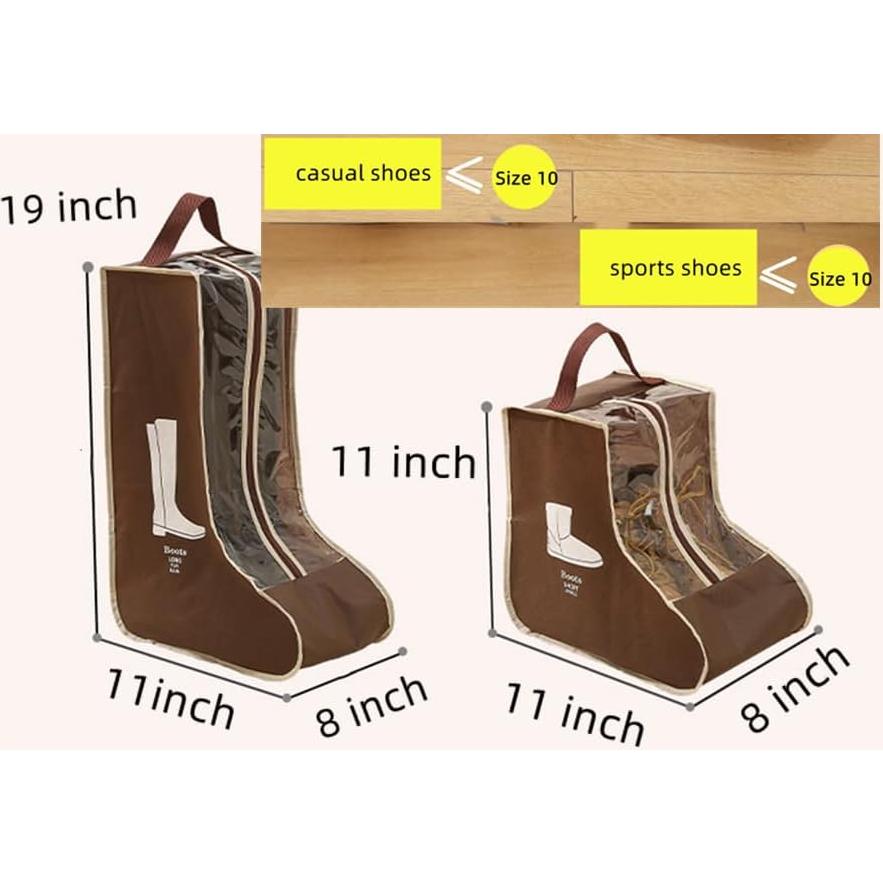 Set de 2 Bolsas de Almacenamiento para Botas Beige Rikyo