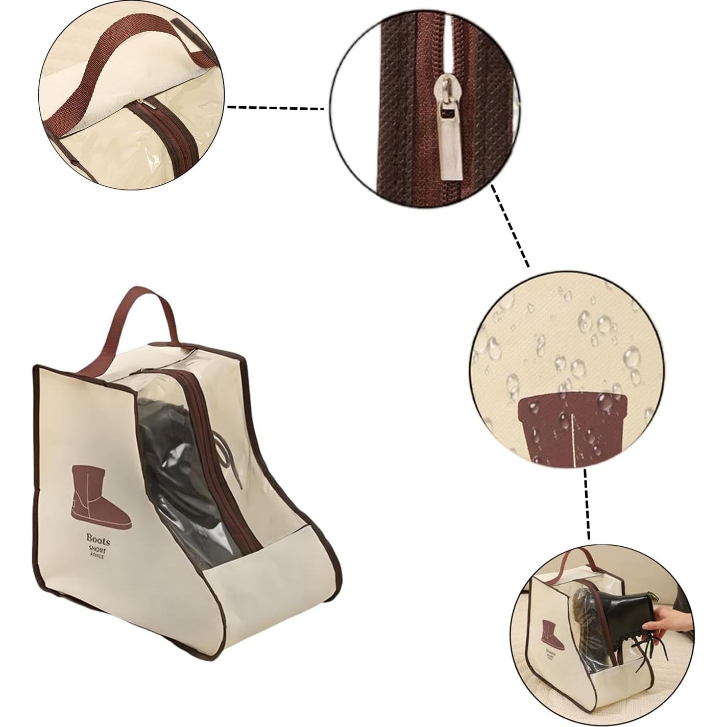 Set de 2 Bolsas de Almacenamiento para Botas Beige Rikyo