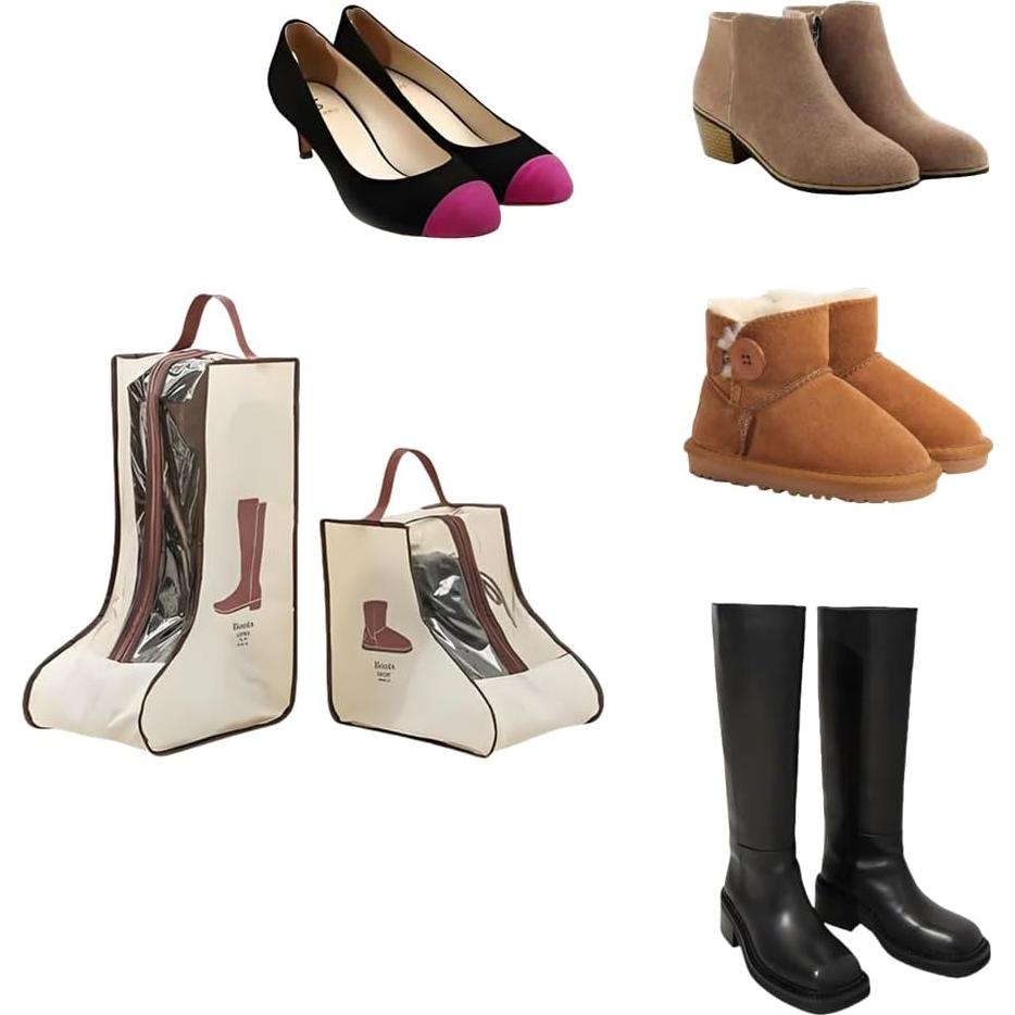 Set de 2 Bolsas de Almacenamiento para Botas Beige Rikyo