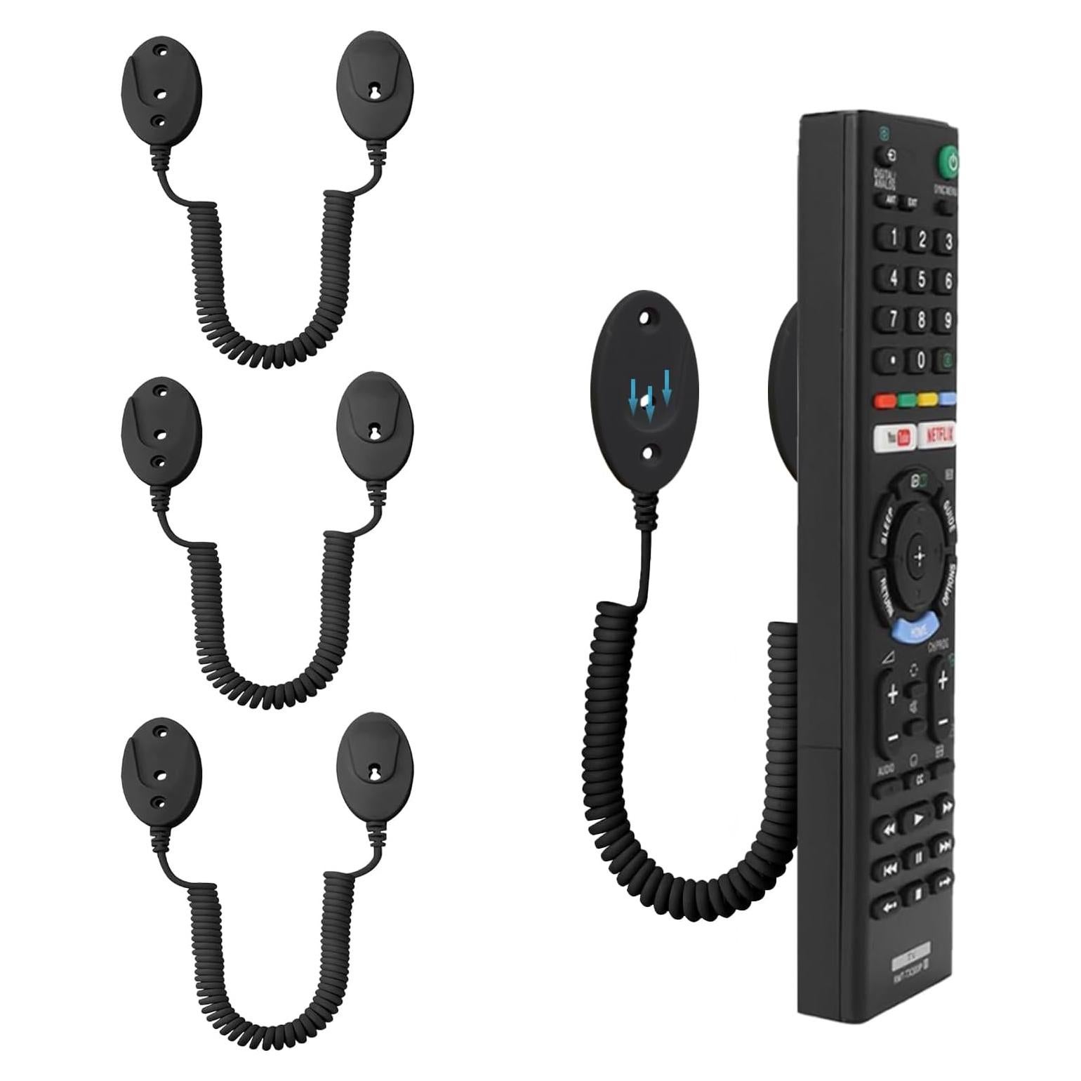 Soporte de Control Remoto Antipérdida Gormenland Negro 3 pcs