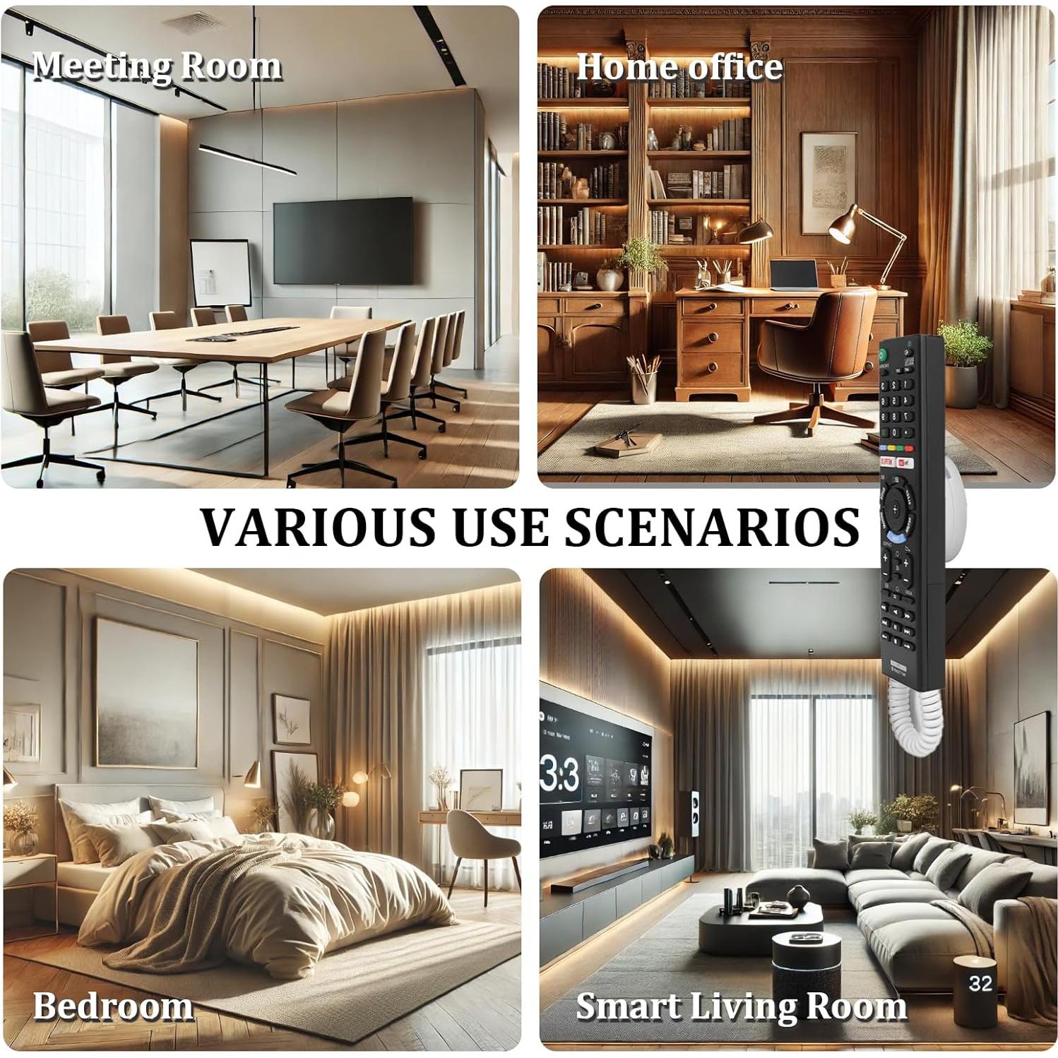 Soporte de Control Remoto Antipérdida Gormenland Negro 3 pcs