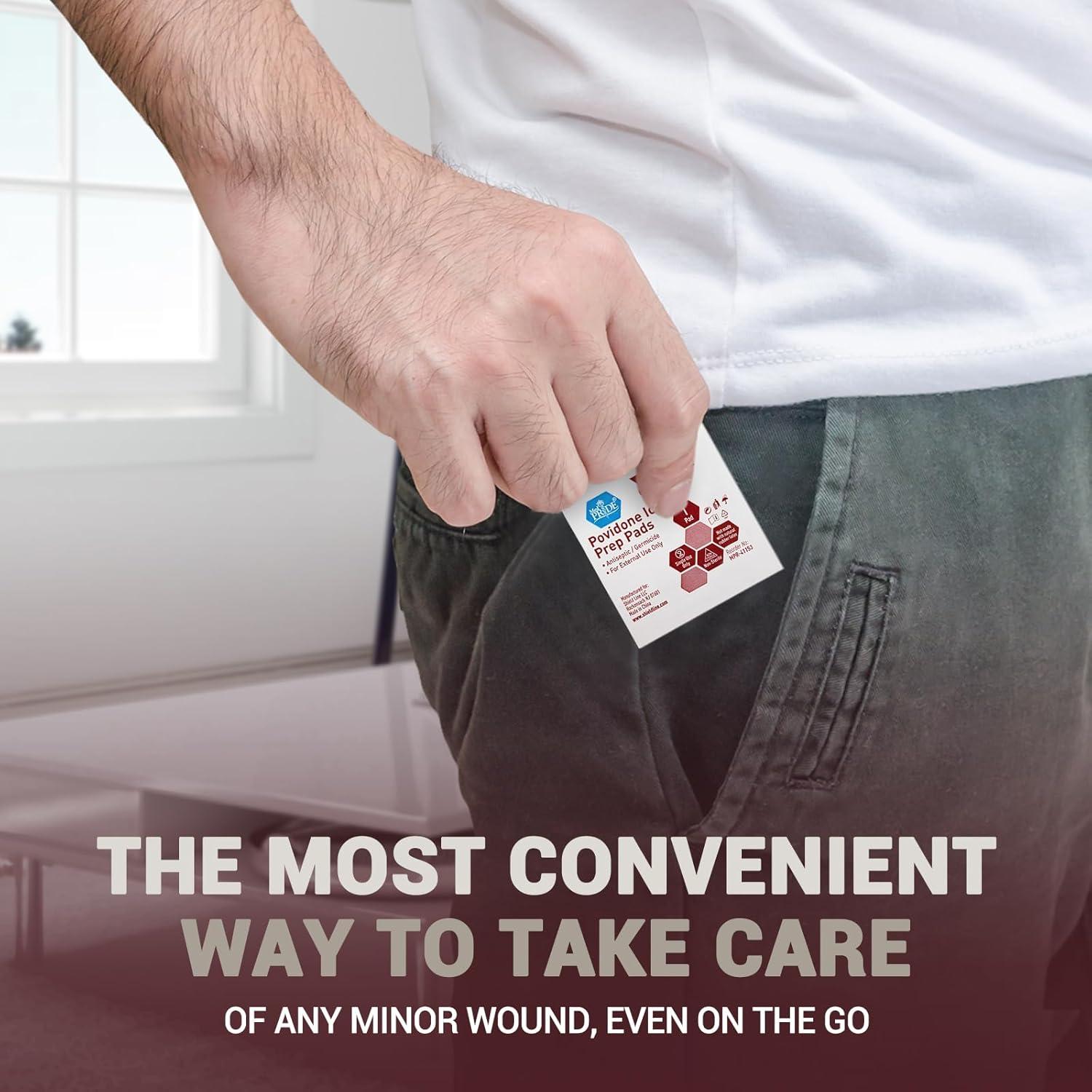 Toallitas Antiséticas Med Pride 10% Povidona Yodada - 100 Unidades