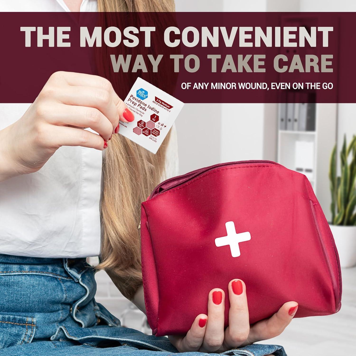 Toallitas Antiséticas Med Pride 10% Povidona Yodada - 100 Unidades