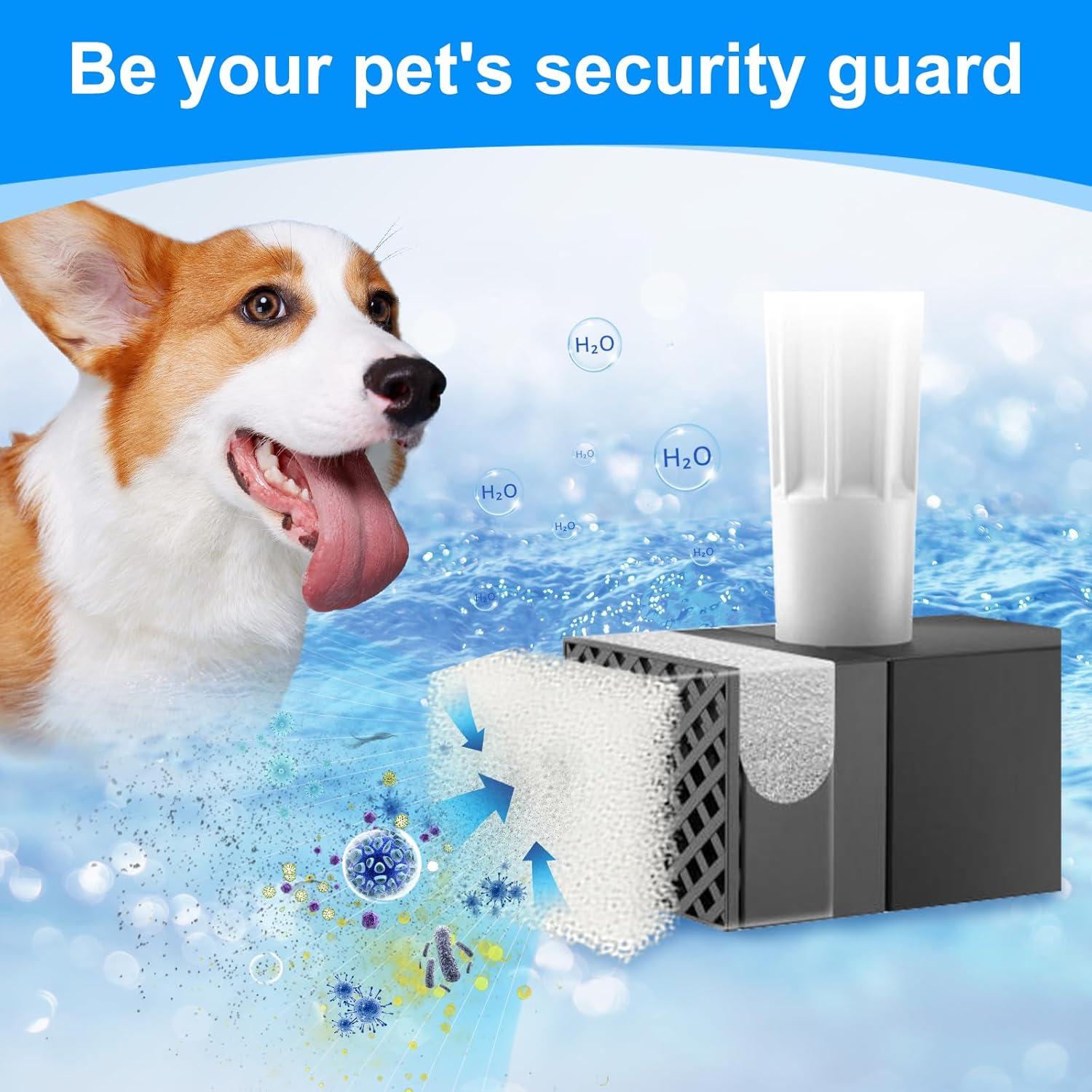 Paquete de 12 Filtros y 12 Esponjas para Fuente de Agua Cunina