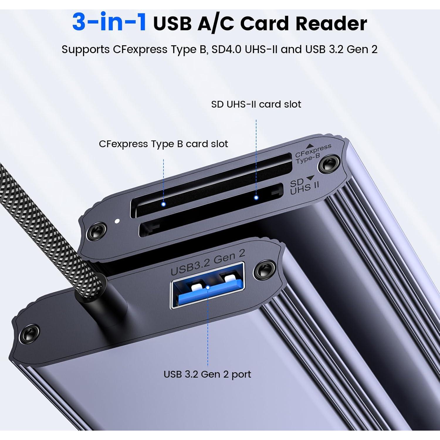 Lector de Tarjetas MOGOOD CFexpress Tipo B y SD 4.0 USB 3.2