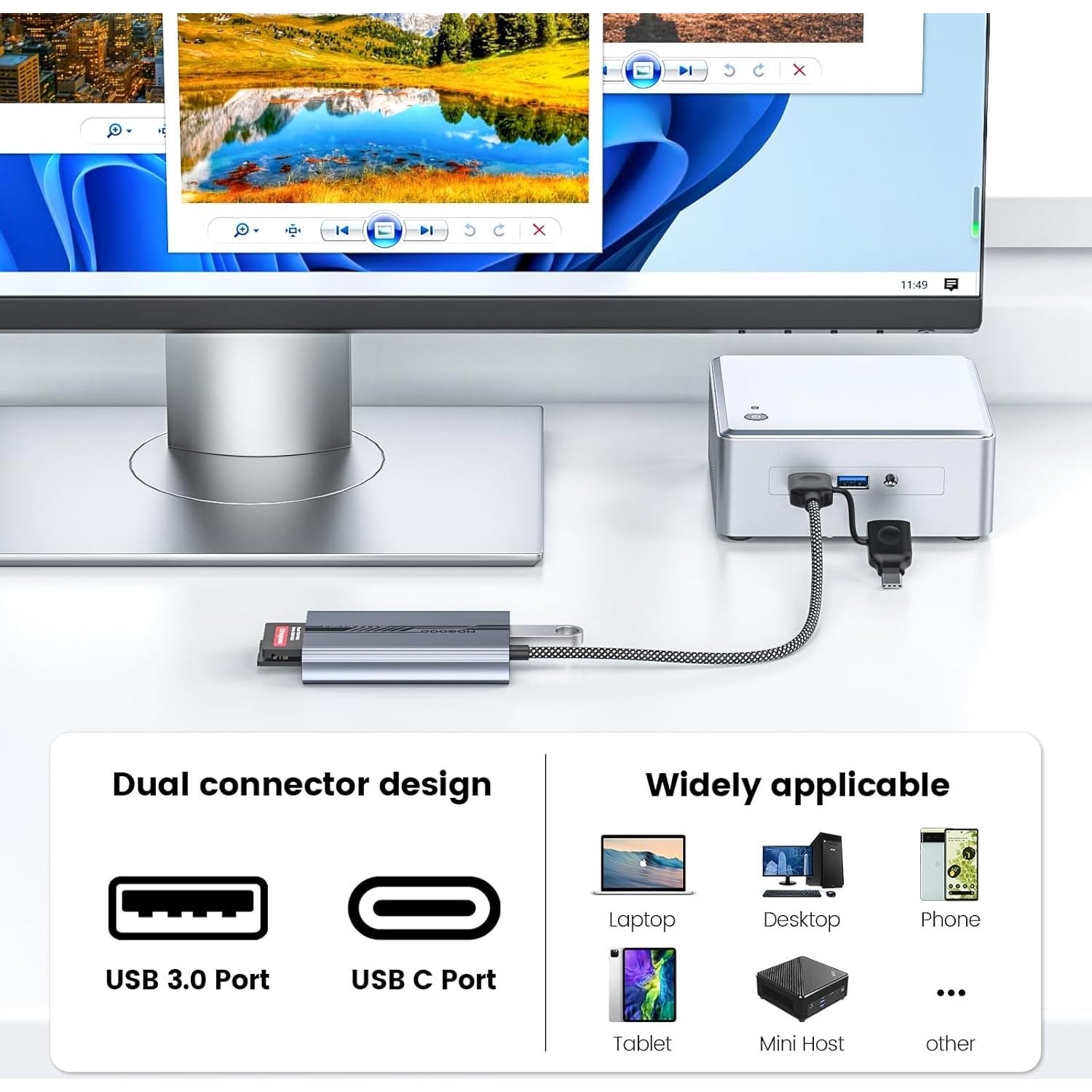 Lector de Tarjetas MOGOOD CFexpress Tipo B y SD 4.0 USB 3.2