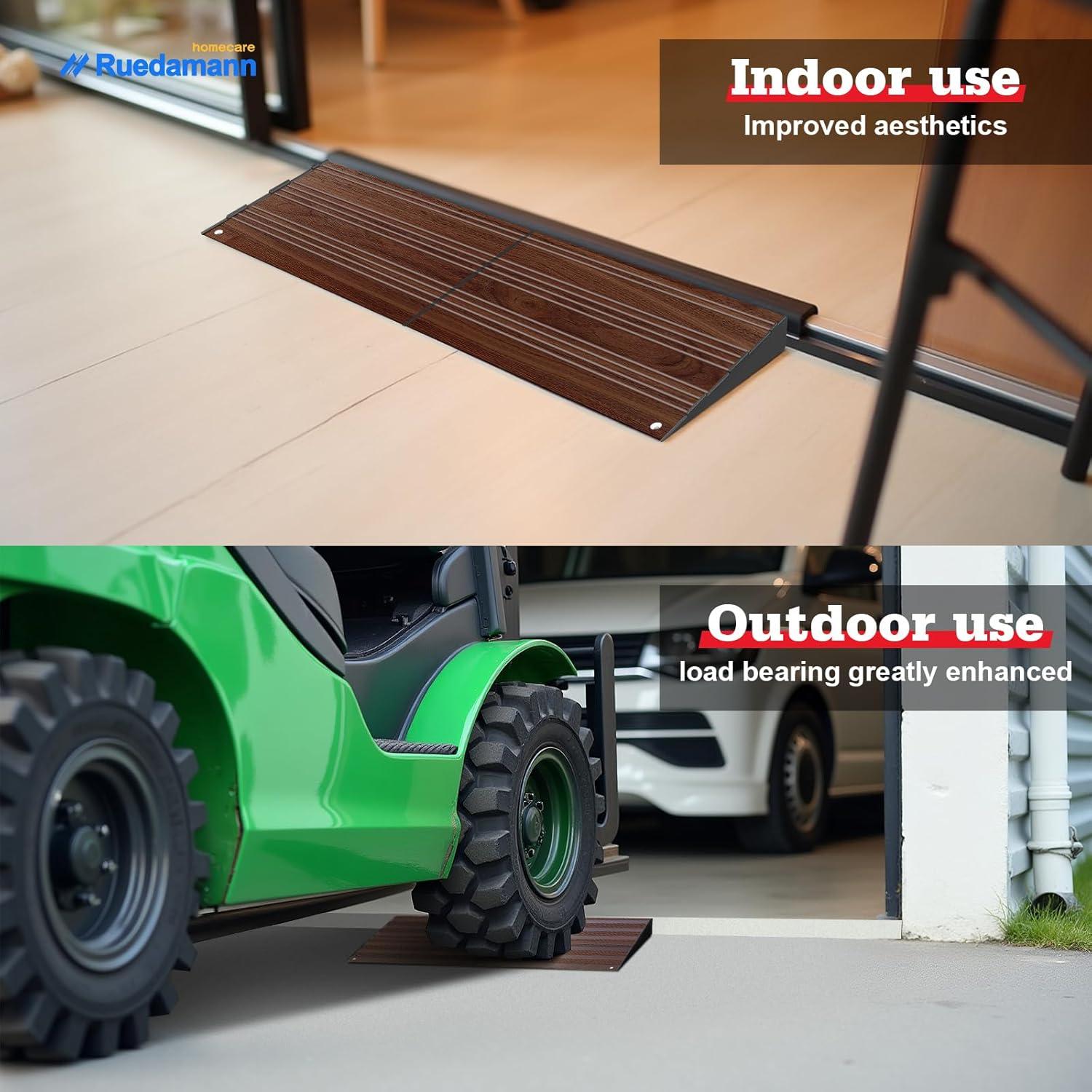 Rampa de Umbral Ruedamann 2.54 cm Antideslizante Aluminio