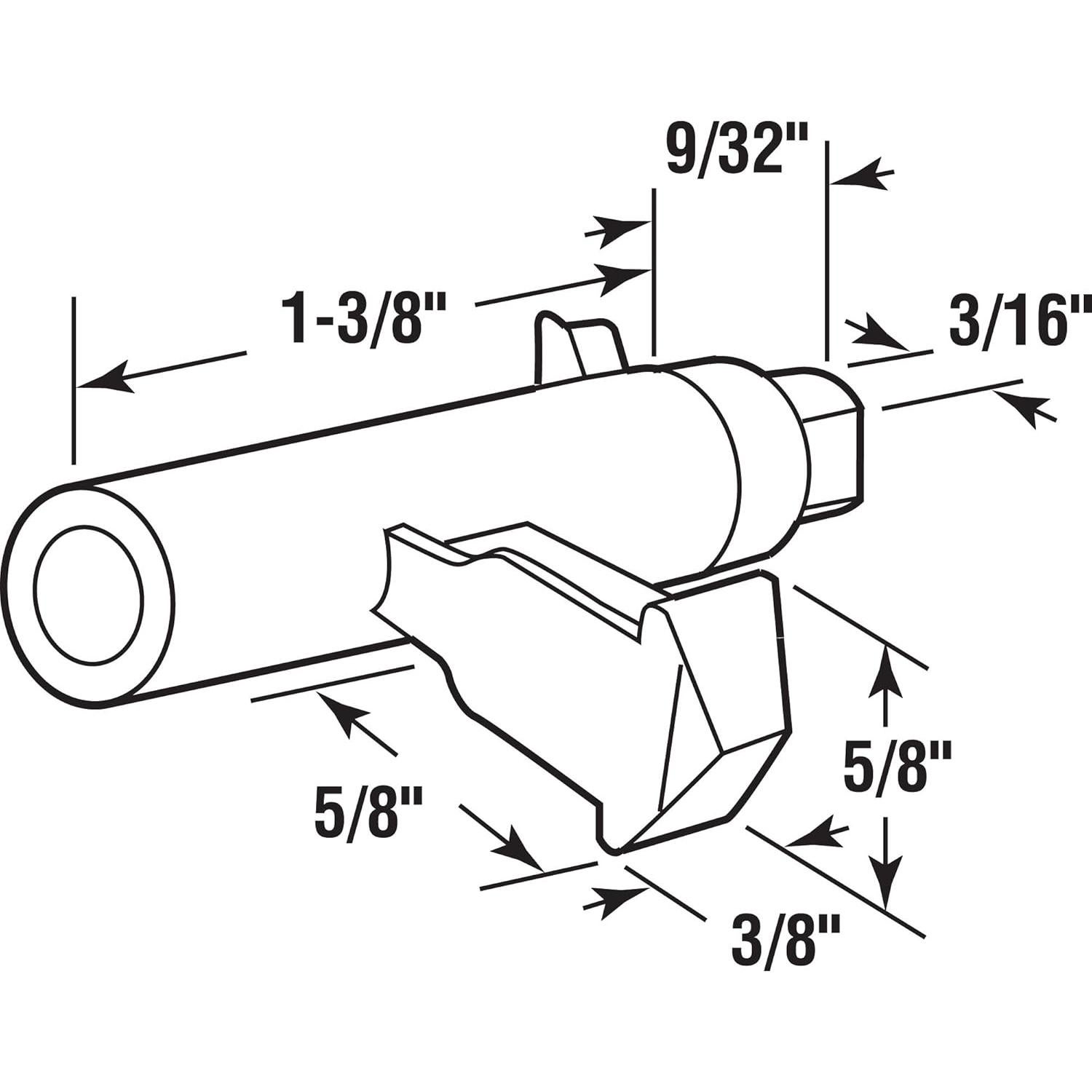 Manija de Puerta Corredera Prime-Line C 1018 10 cm Gris Madera