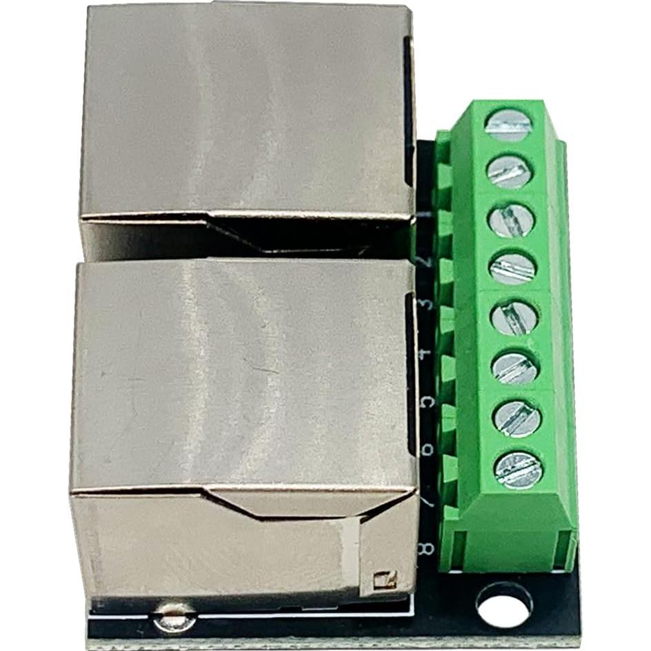 Placa de Desglose RJ45 Doble Puerto Teansic 8P8C 2 Pcs