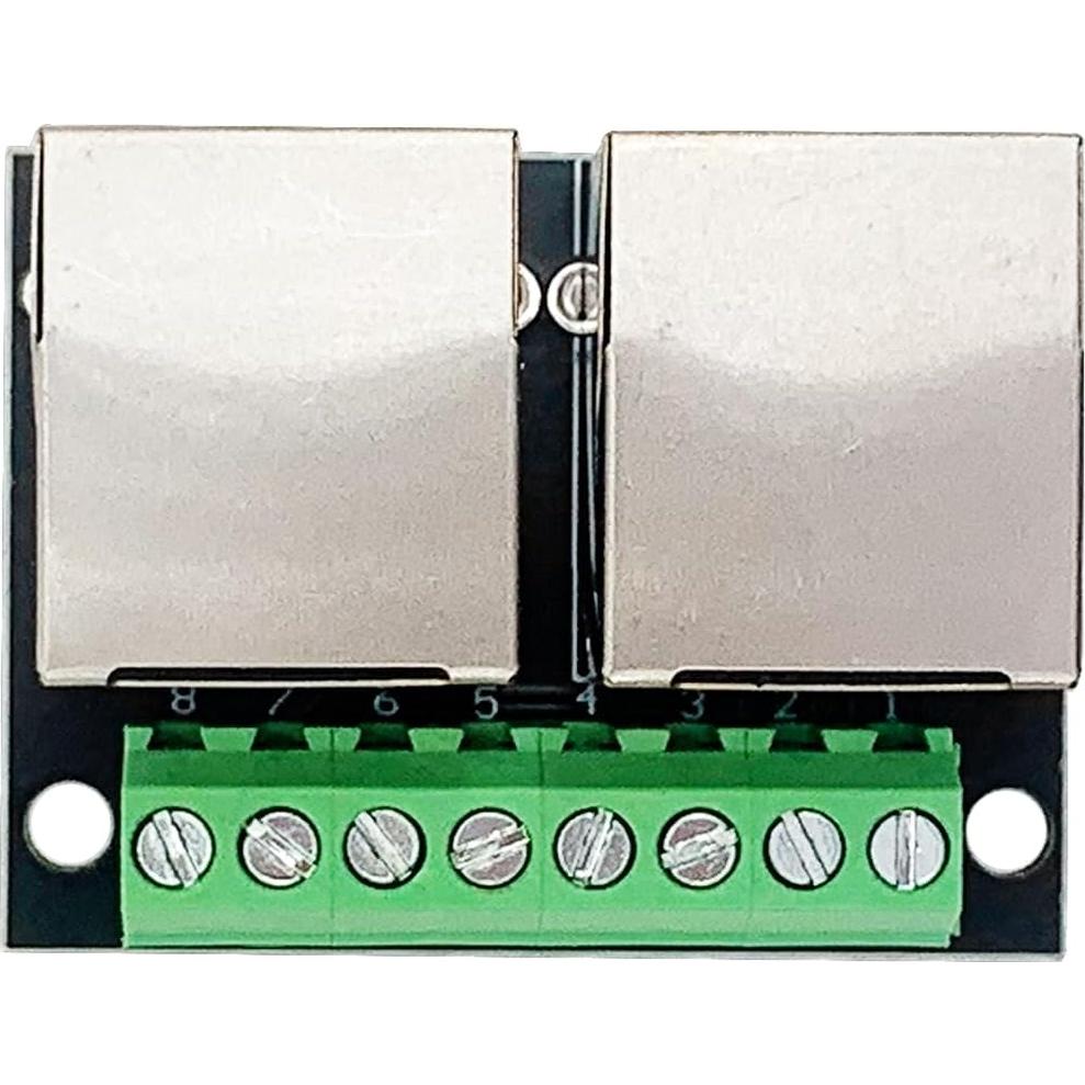 Placa de Desglose RJ45 Doble Puerto Teansic 8P8C 2 Pcs