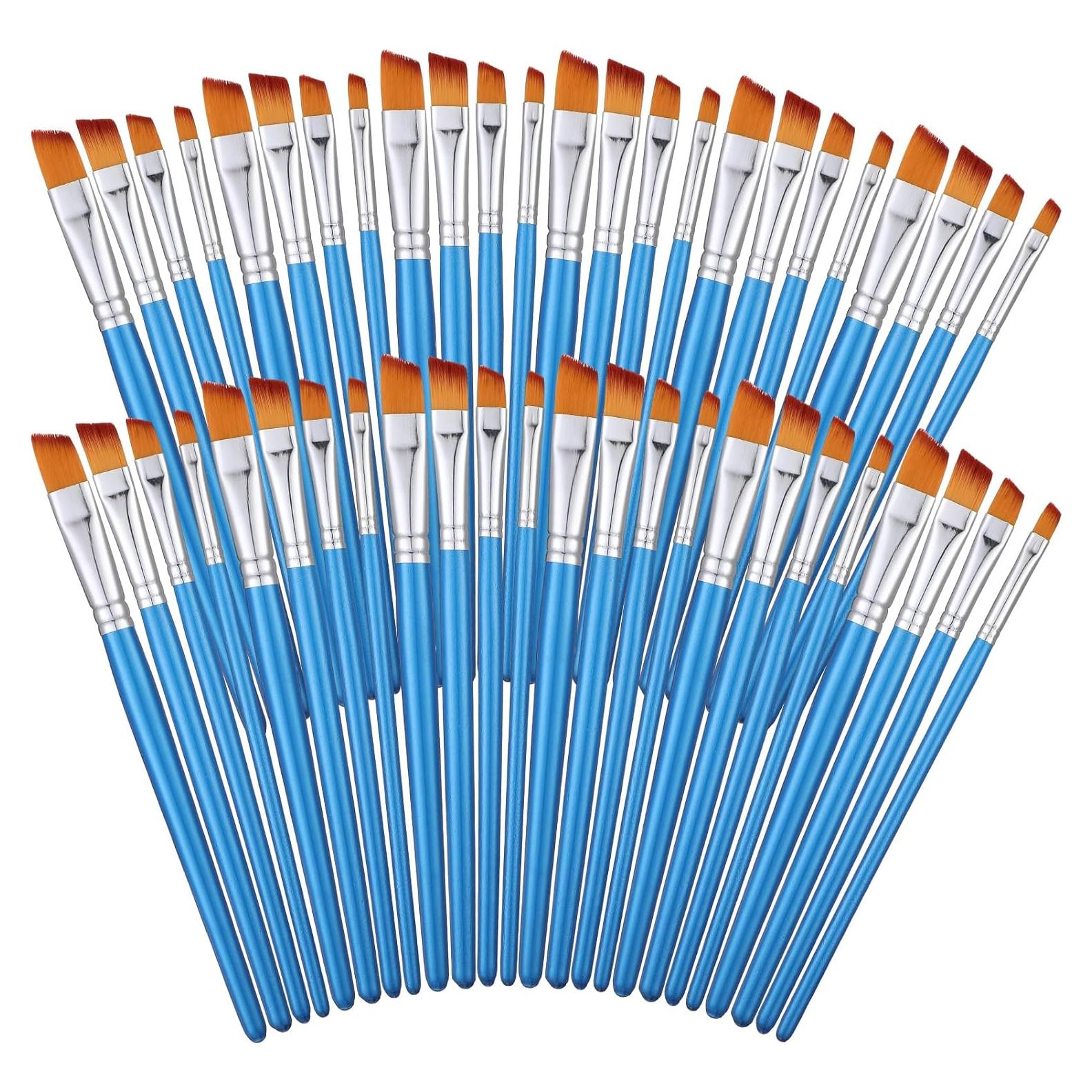 Conjunto de 48 Pinceles de Pintura Sherr - Acuarela y Acrílico