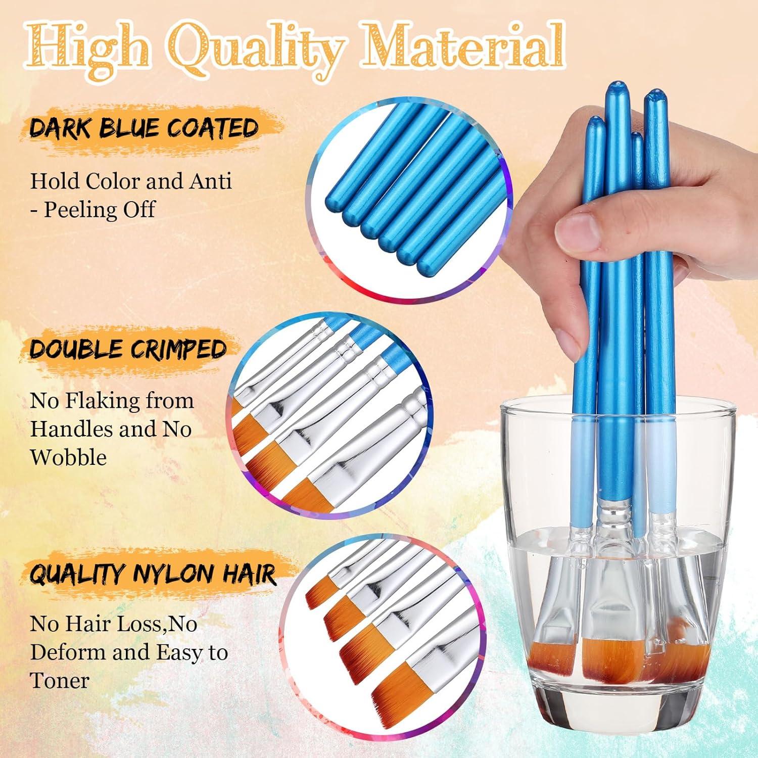 Conjunto de 48 Pinceles de Pintura Sherr - Acuarela y Acrílico