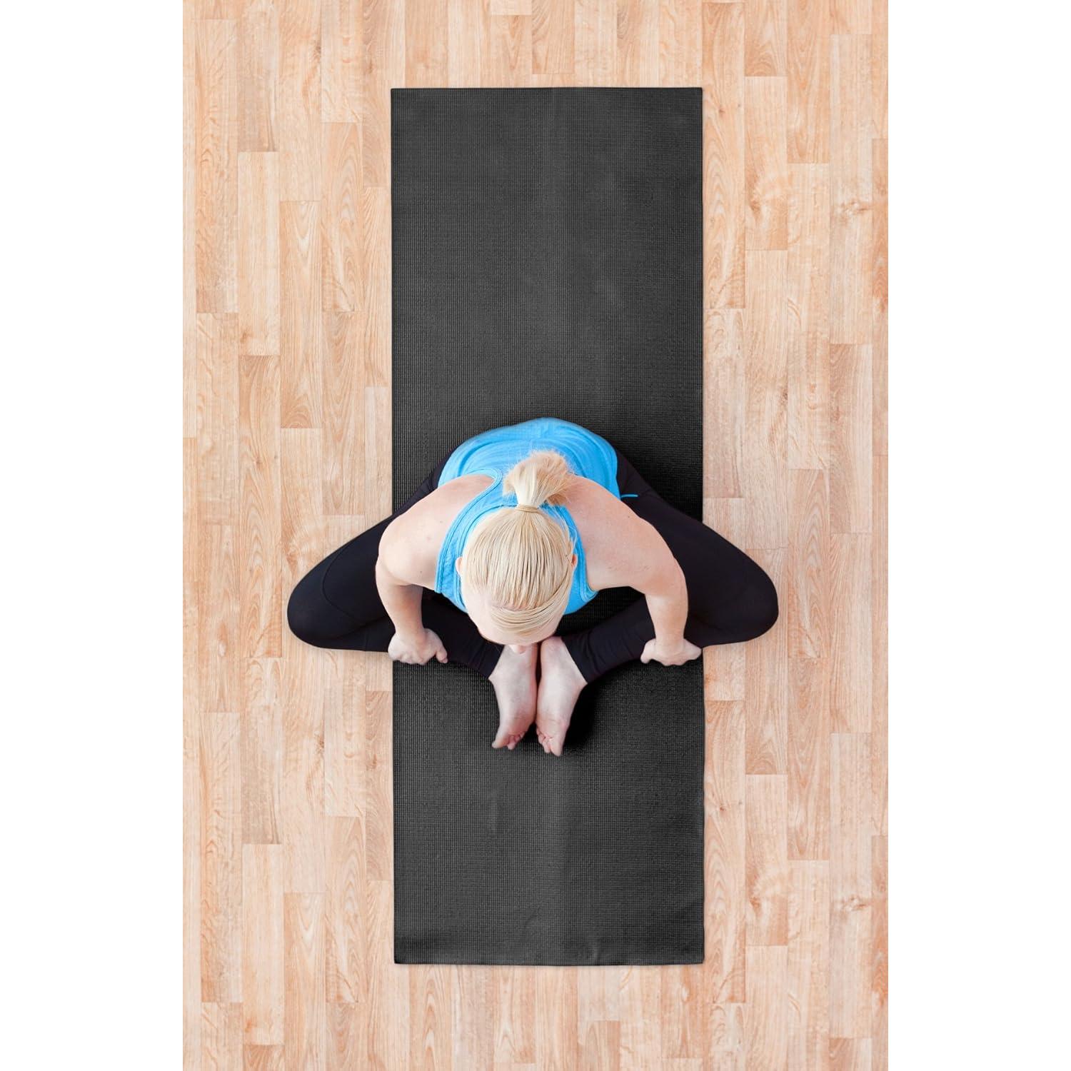 Esterilla de Yoga Extra Gruesa YogaAccessories 6.35mm Negra