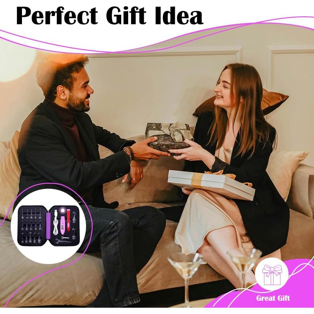 Ganchos de Crochet Digitales Lewhoo 17 Piezas 2.5-14mm LED