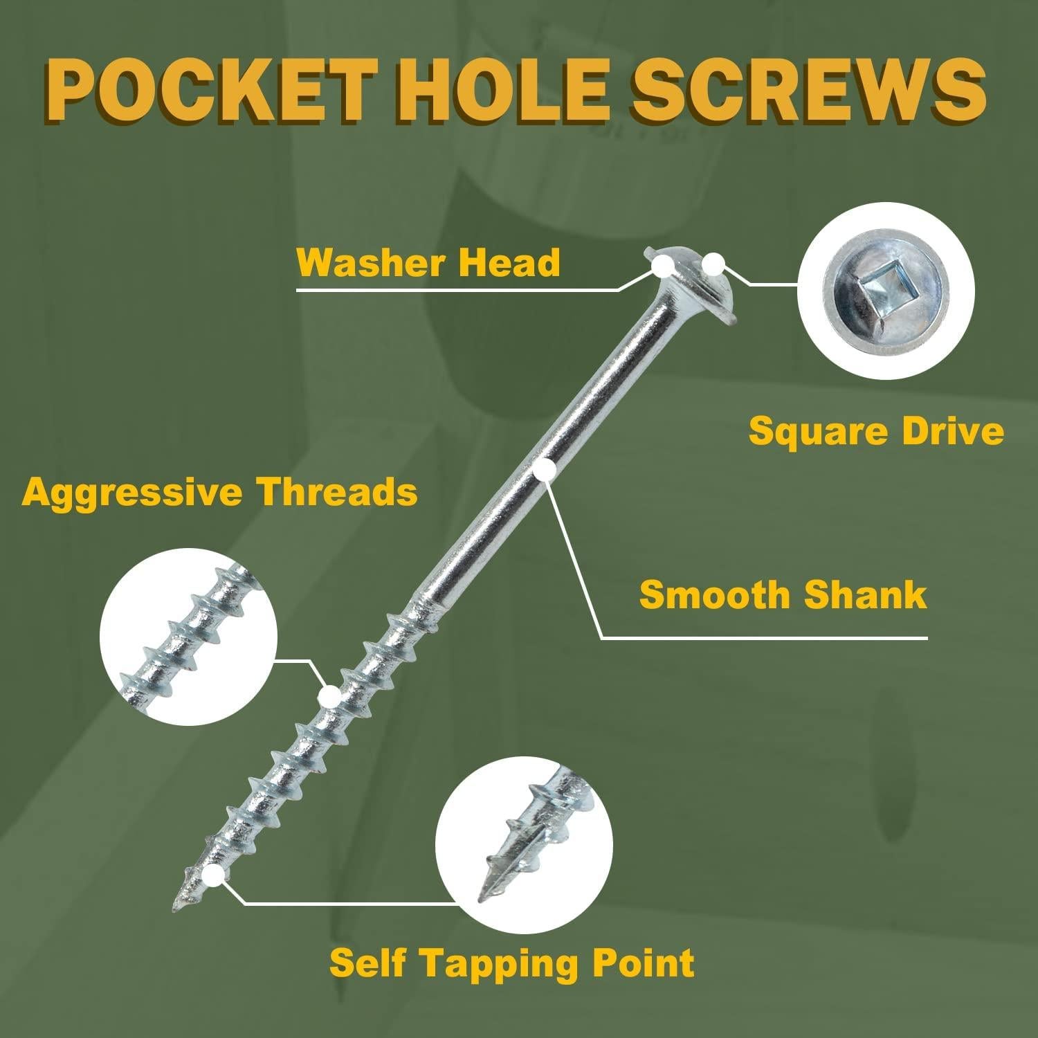 Tornillos para Agujeros de Bolsillo LIONMAX #8 x 38 mm - 100 PCS