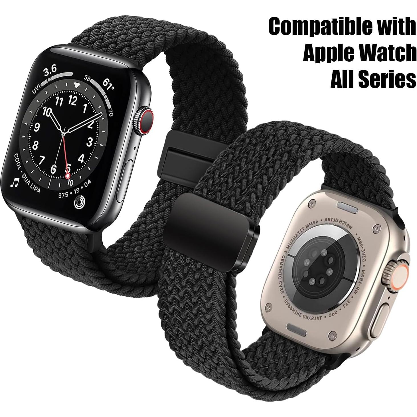 Banda Sport Nylon Ajustable MroTech para Apple Watch 38-41mm Negro