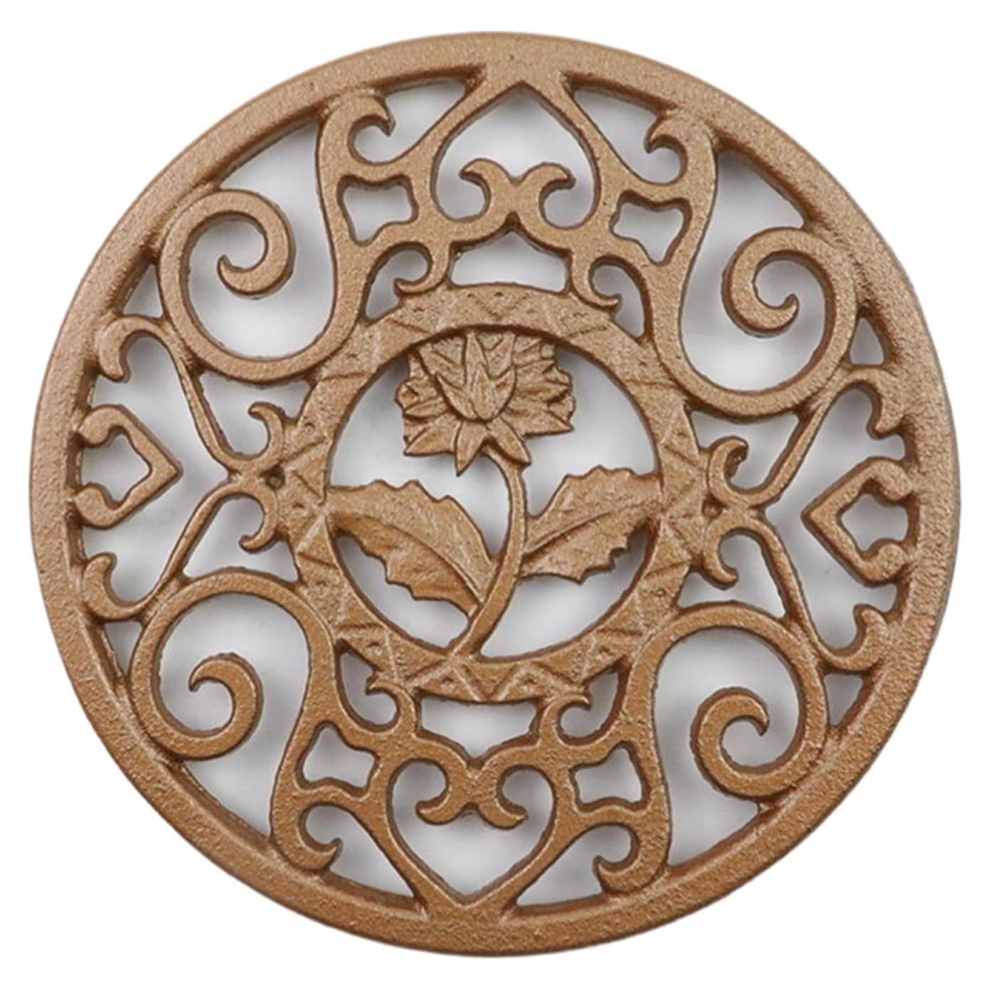 Trivet de Hierro Fundido Bitray Dorado Vintage 11.9cm