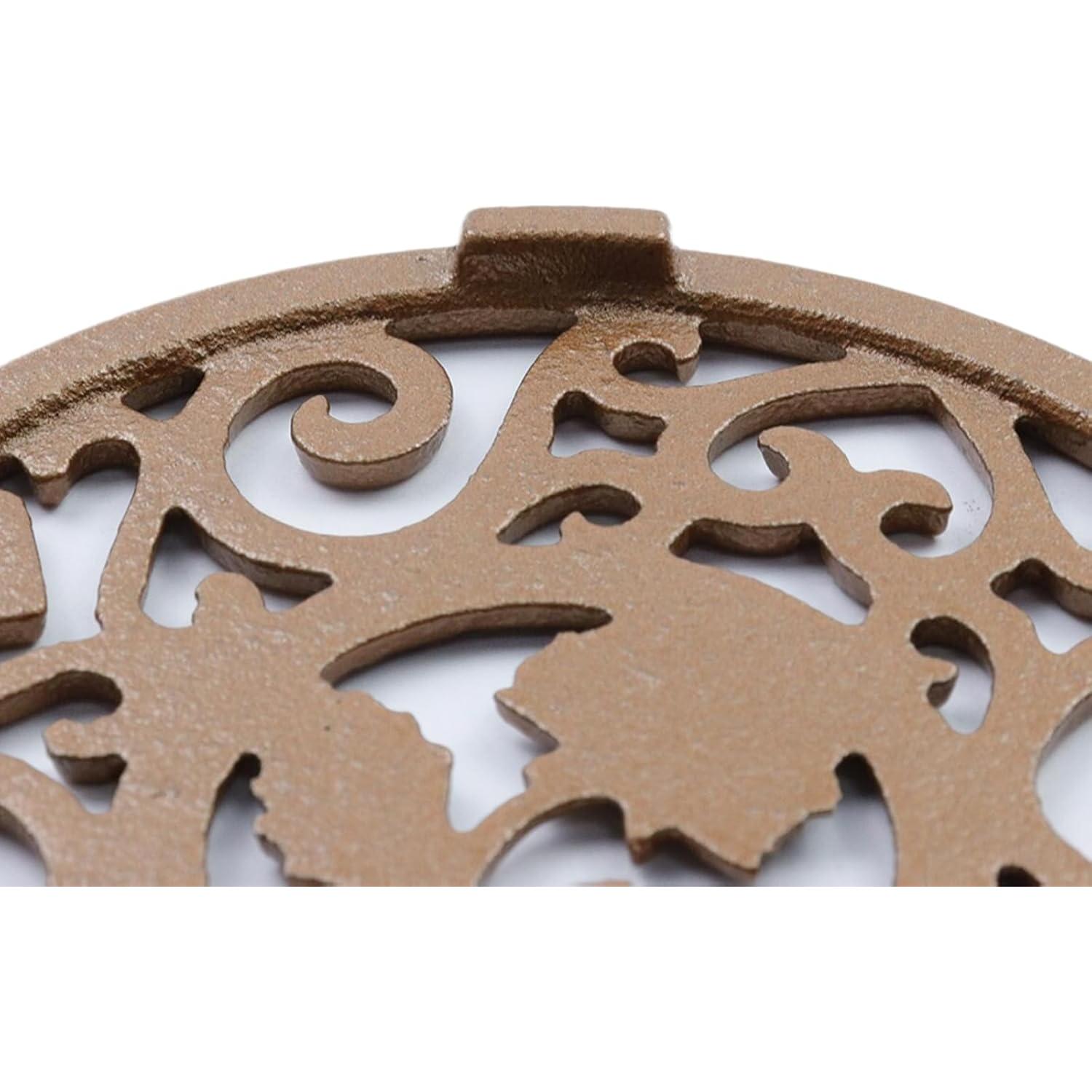 Trivet de Hierro Fundido Bitray Dorado Vintage 11.9cm