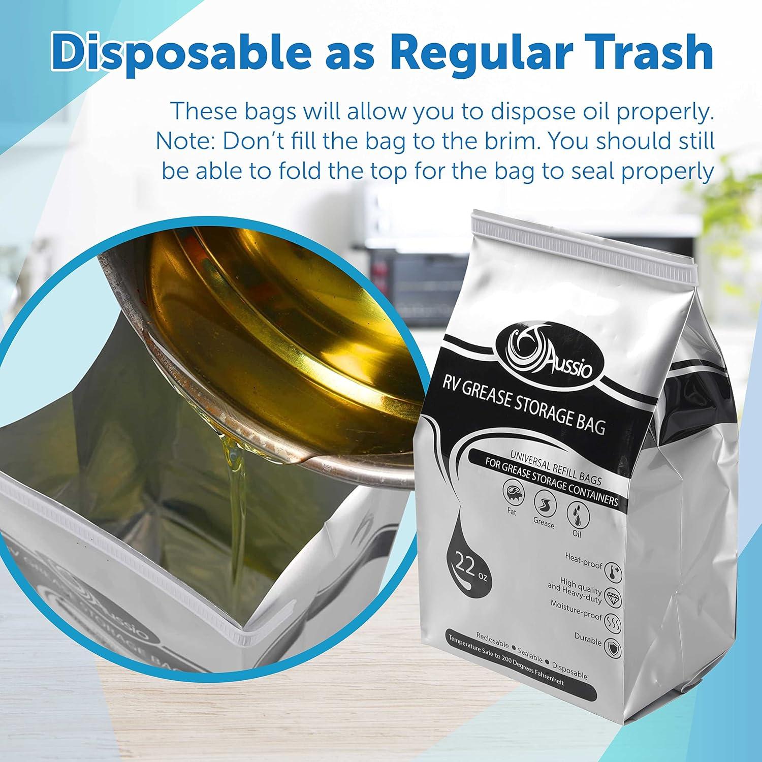 Bolsas Desechables para Almacenamiento de Grasa Aussio 15 Unidades