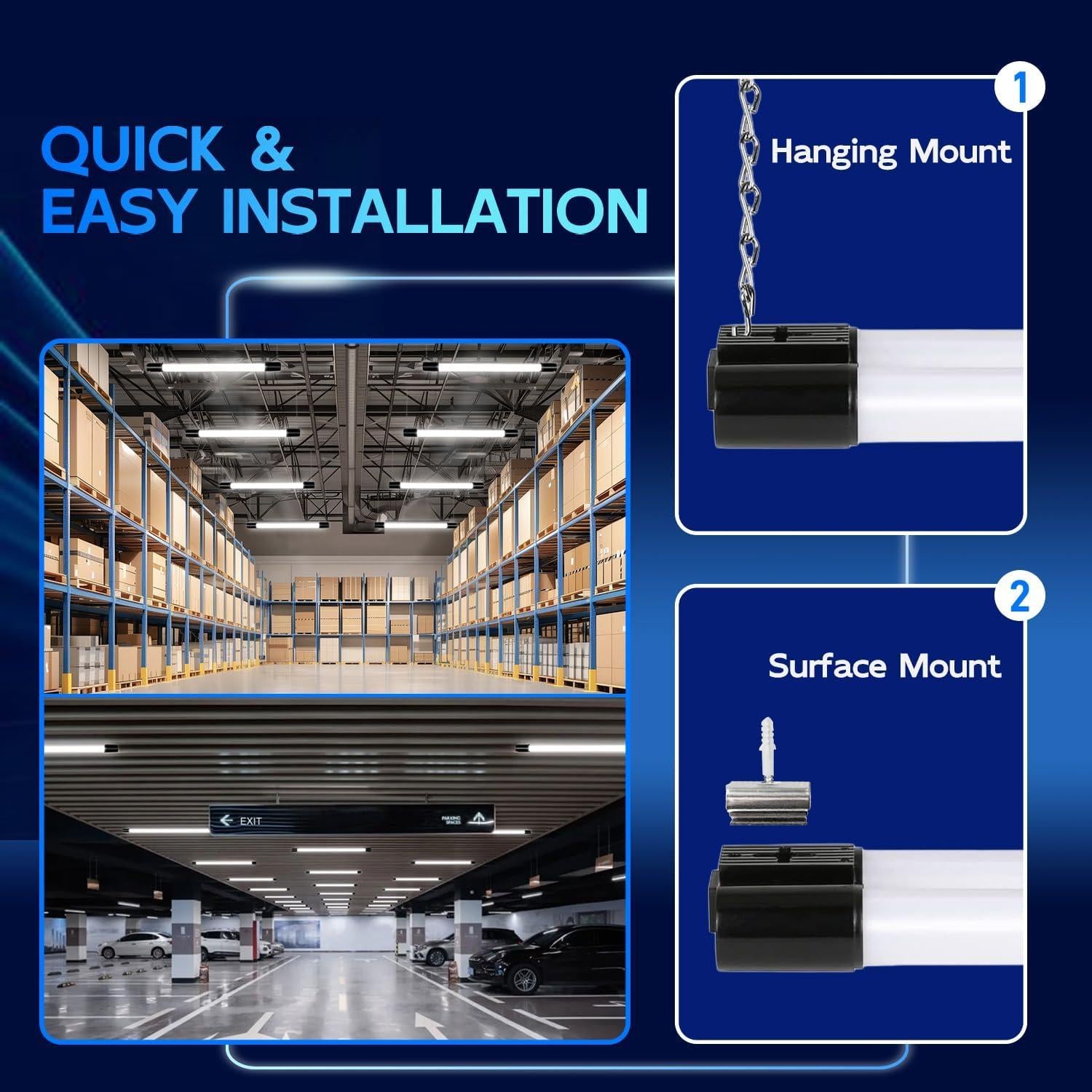 Luz LED Enlazable Hykolity 0.61m 22W 2500lm 5000K Negra