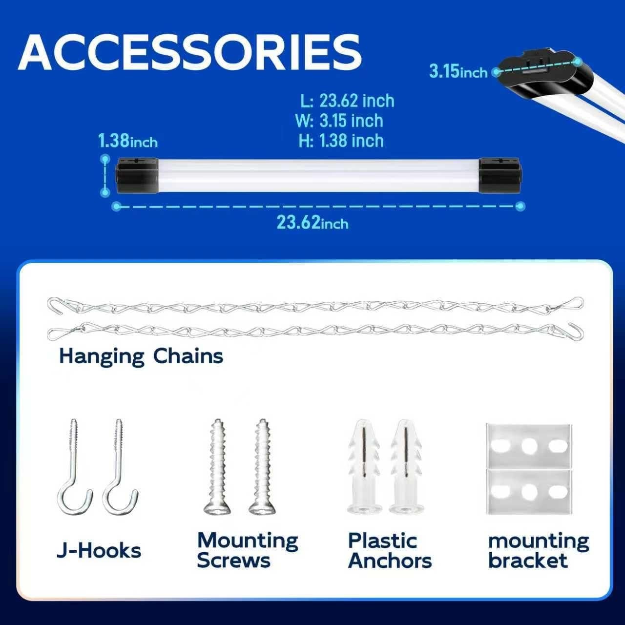 Luz LED Enlazable Hykolity 0.61m 22W 2500lm 5000K Negra