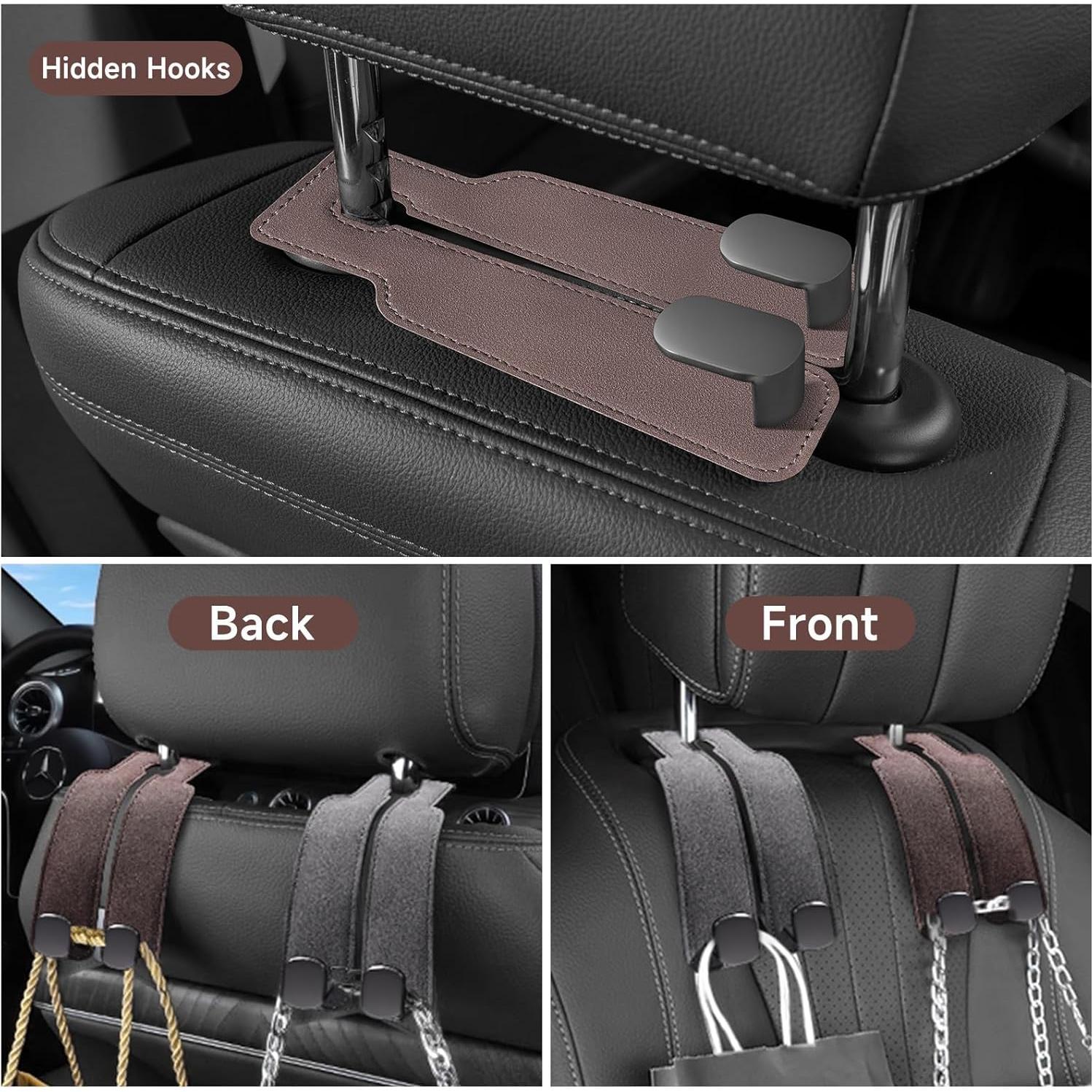 Ganchos para bolso de coche Zuxiaoyaya - 2 paquetes negros