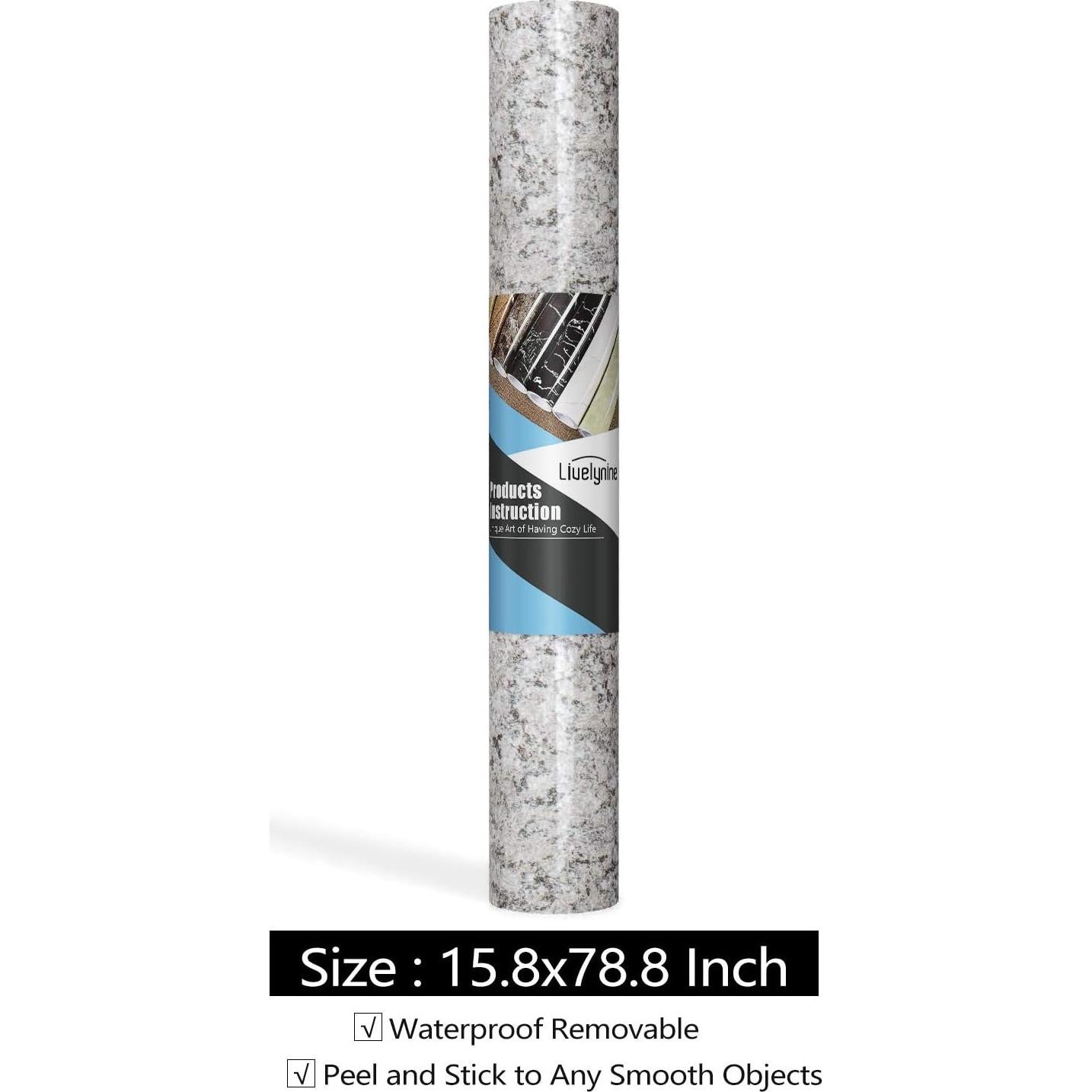 Papel Contacto Livelynine Granito Impermeable 40cm x 2m